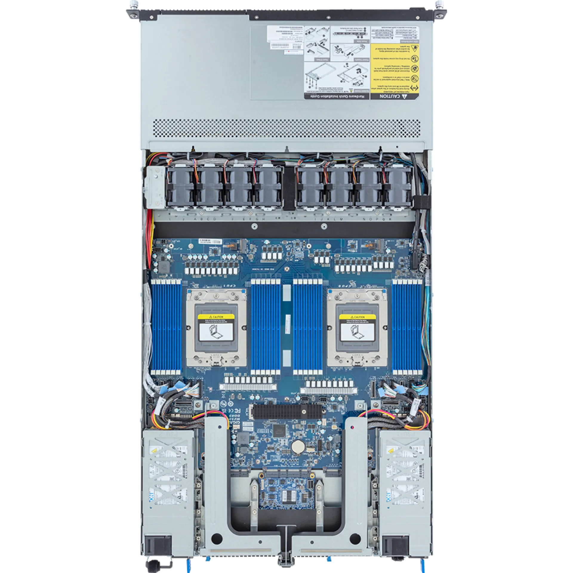 R183-Z93-AAD1 Gigabyte top view Gigabyte R183-Z93-AAD1 top view