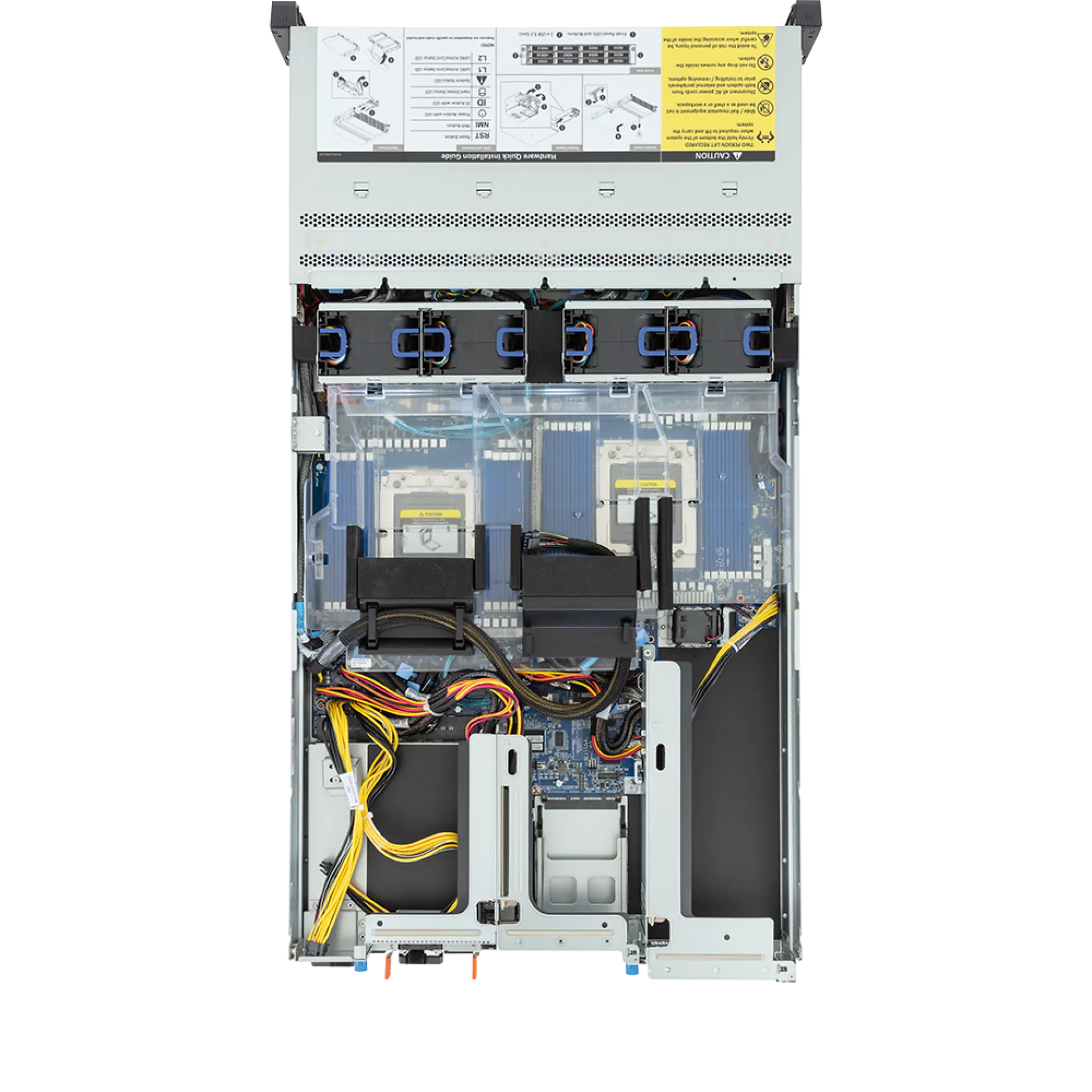 R283-ZF0-AAL1 Gigabyte top view Gigabyte R283-ZF0-AAL1 top view