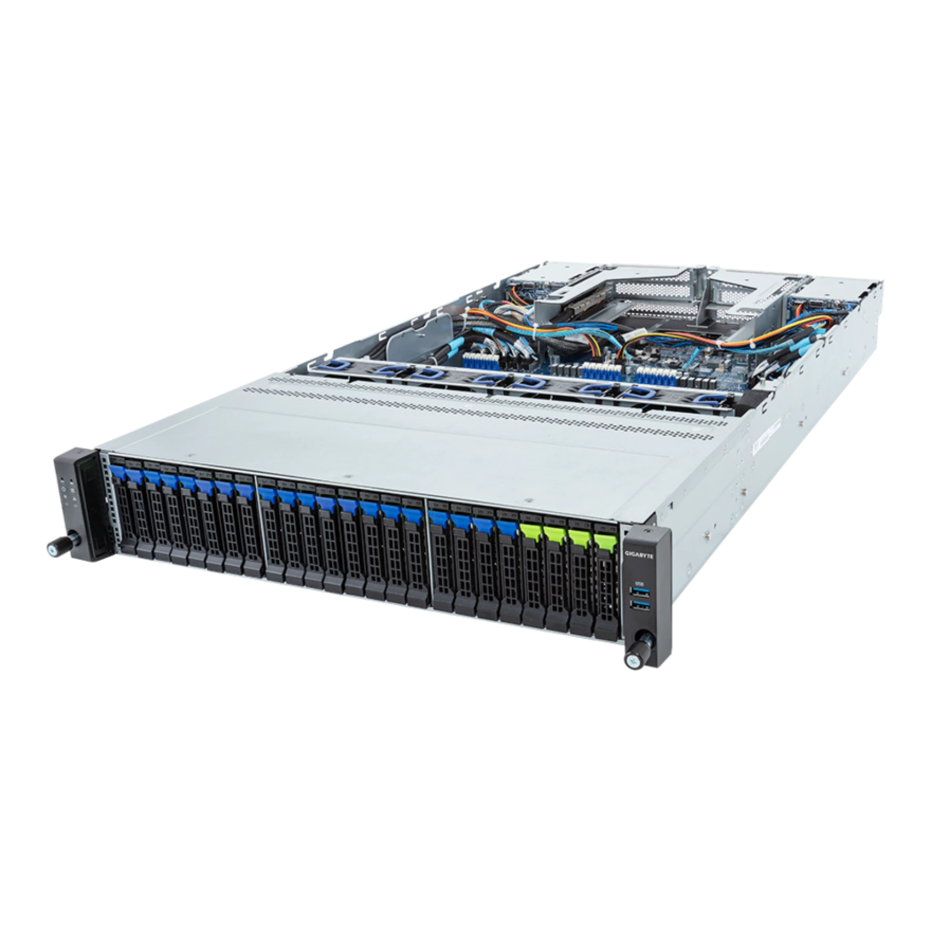 R283-Z96-AAE2 Gigabyte angle view Gigabyte R283-Z96-AAE2 angle view