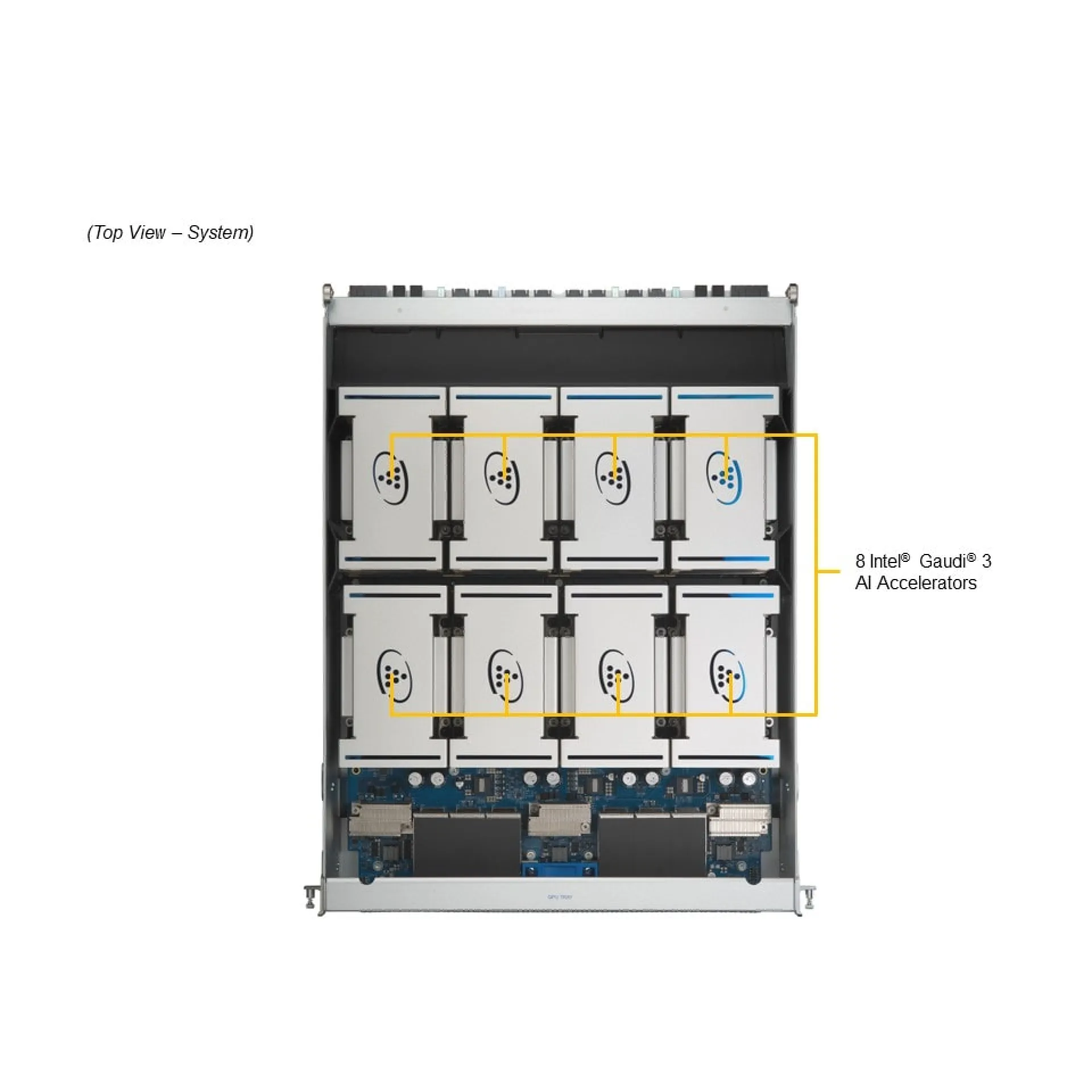 SYS-822GA-NGR3 Supermicro top view Supermicro SYS-822GA-NGR3 top view