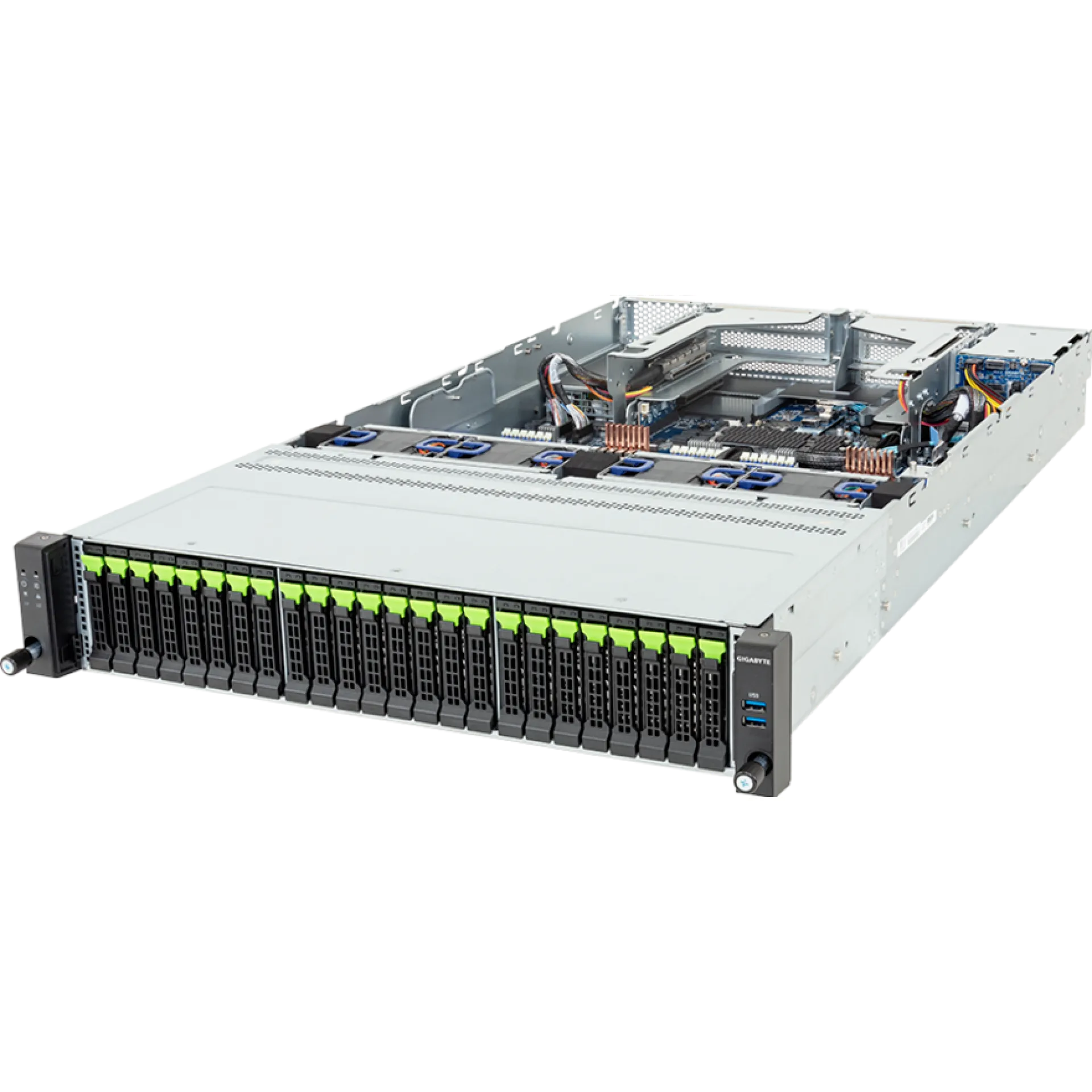 R284-A92-AAL1 Gigabyte angle view Gigabyte R284-A92-AAL1 angle view