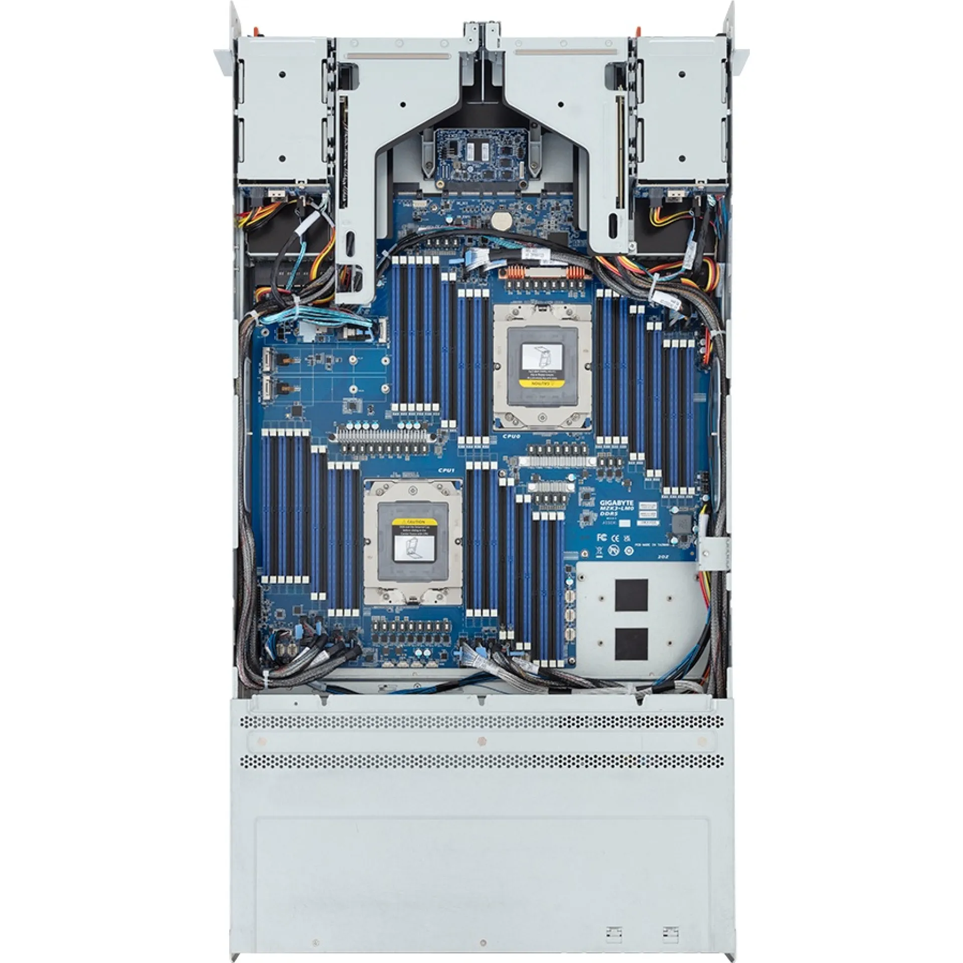 R283-ZK0-IAL1 Gigabyte top view Gigabyte R283-ZK0-IAL1 top view