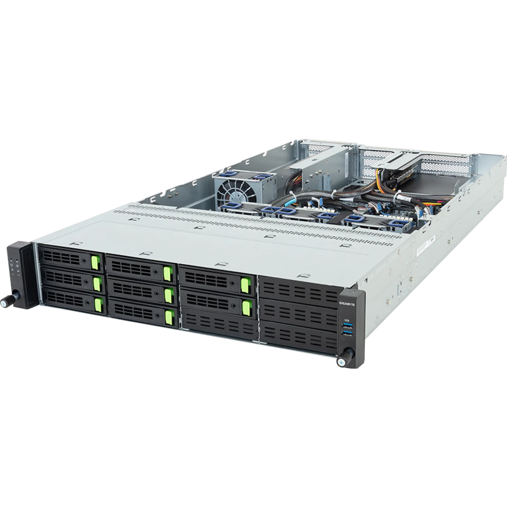 R264-SG2-AAS1 Gigabyte angle view Gigabyte R264-SG2-AAS1 angle view