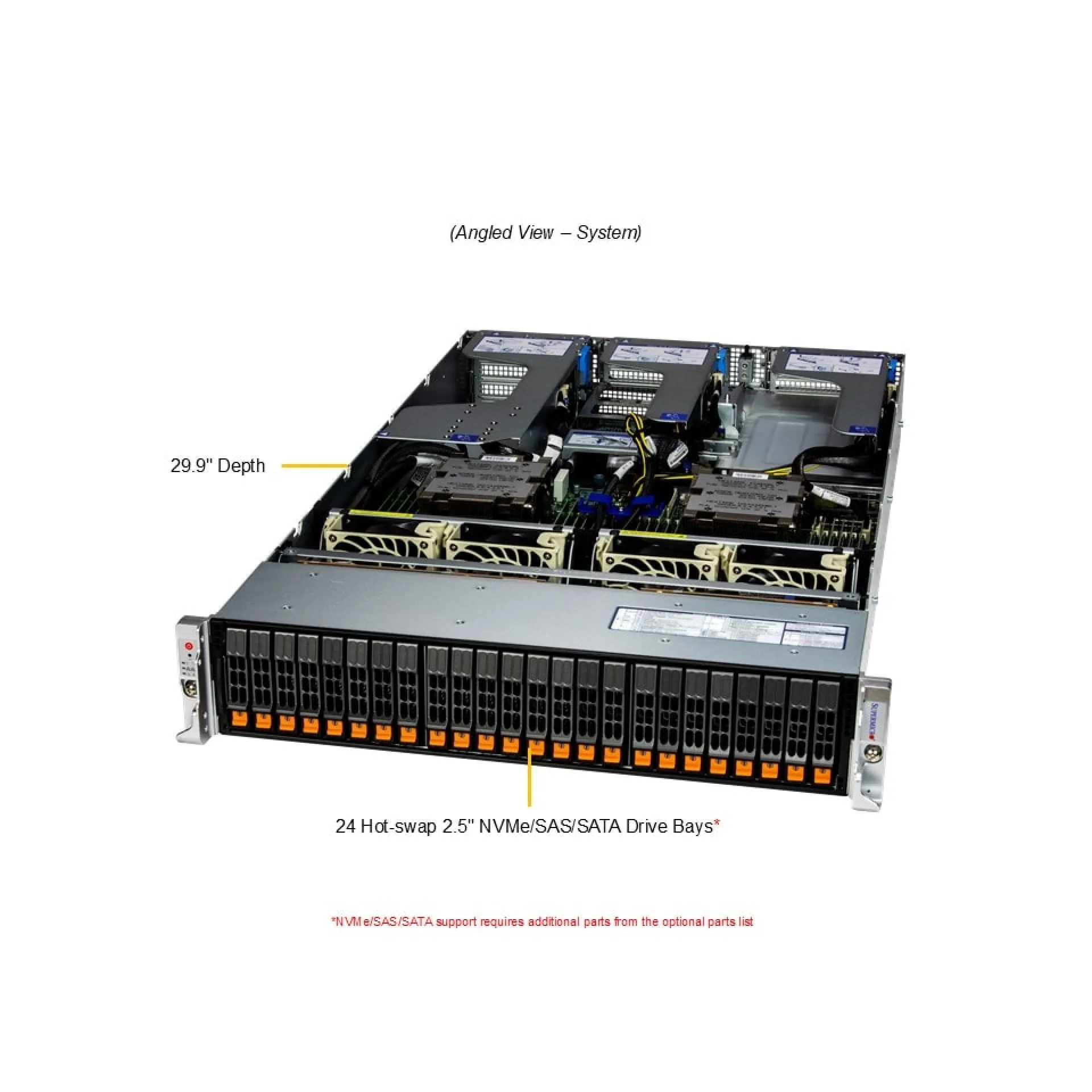 AS-2125HS-TNR Supermicro angle view Supermicro AS-2125HS-TNR angle view