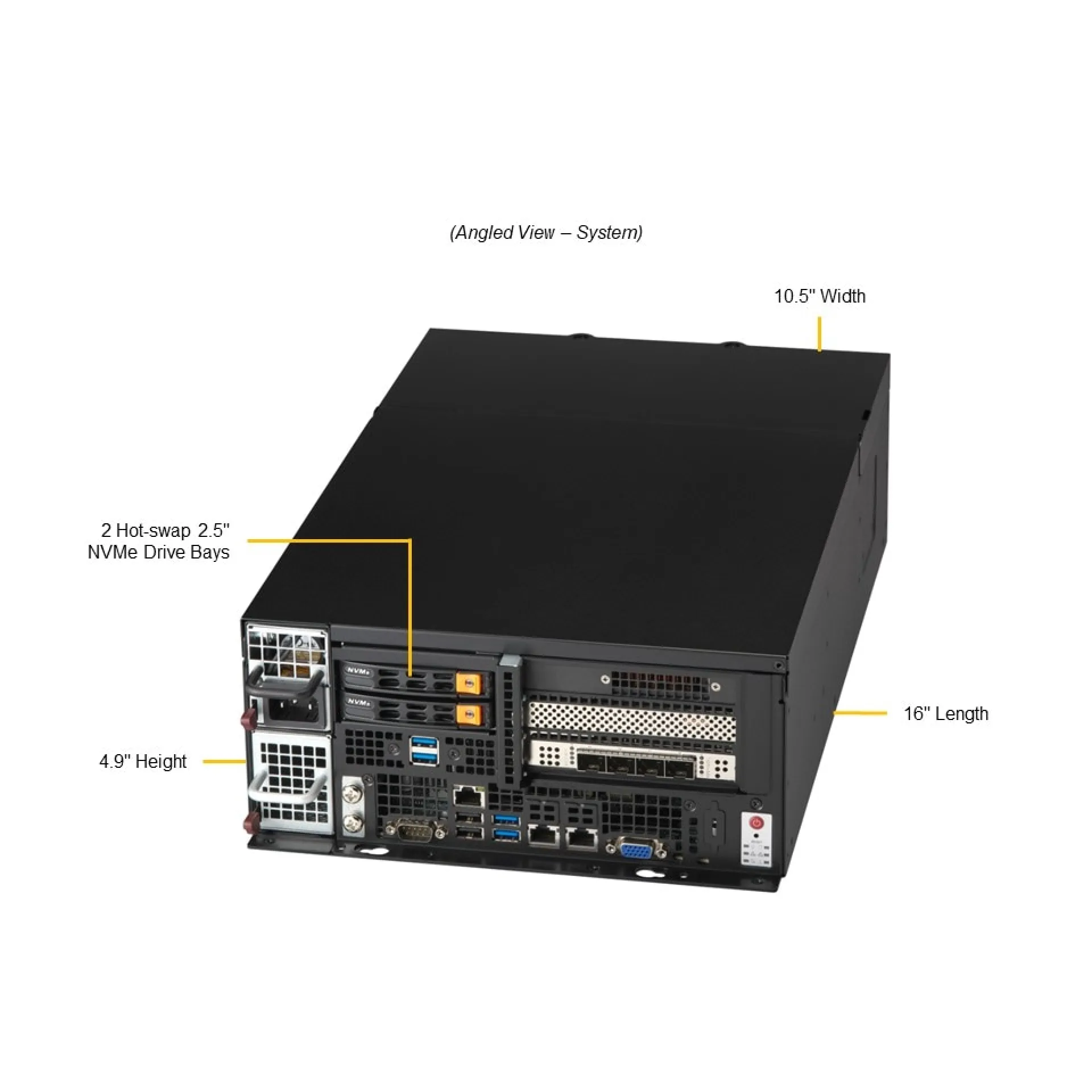 Supermicro SYS-E403-13E-FRN2T angle view