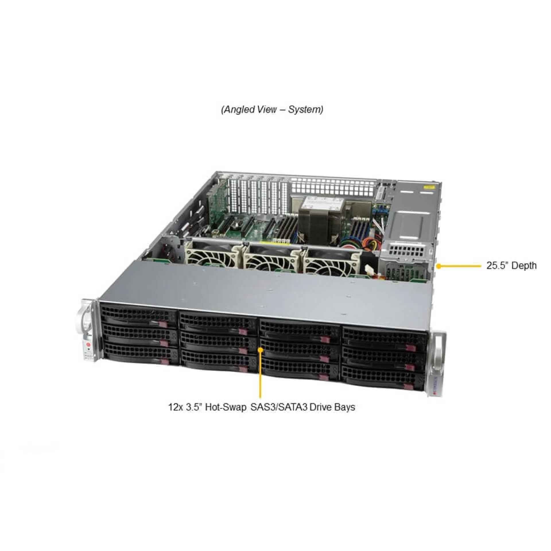 SSG-520P-ACTR12H Supermicro angle view Supermicro SSG-520P-ACTR12H angle view