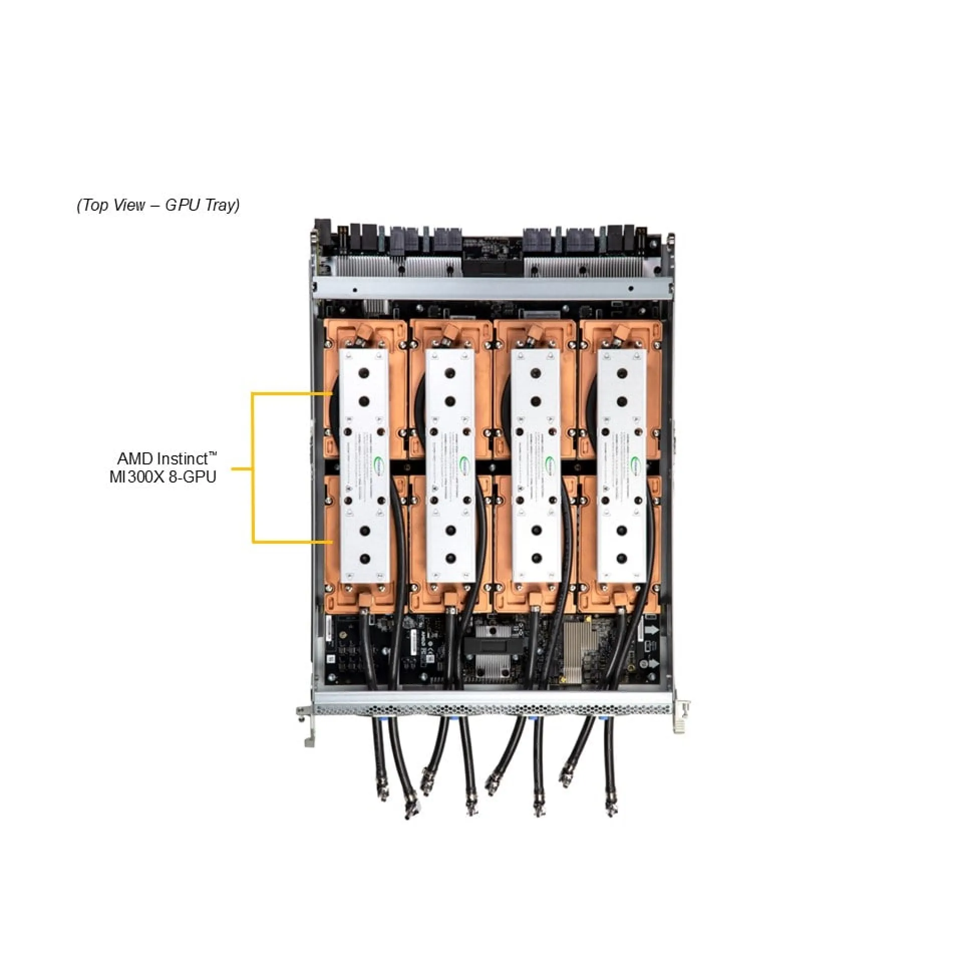 Supermicro AS-4125GS-TNMR2-LCC top view 