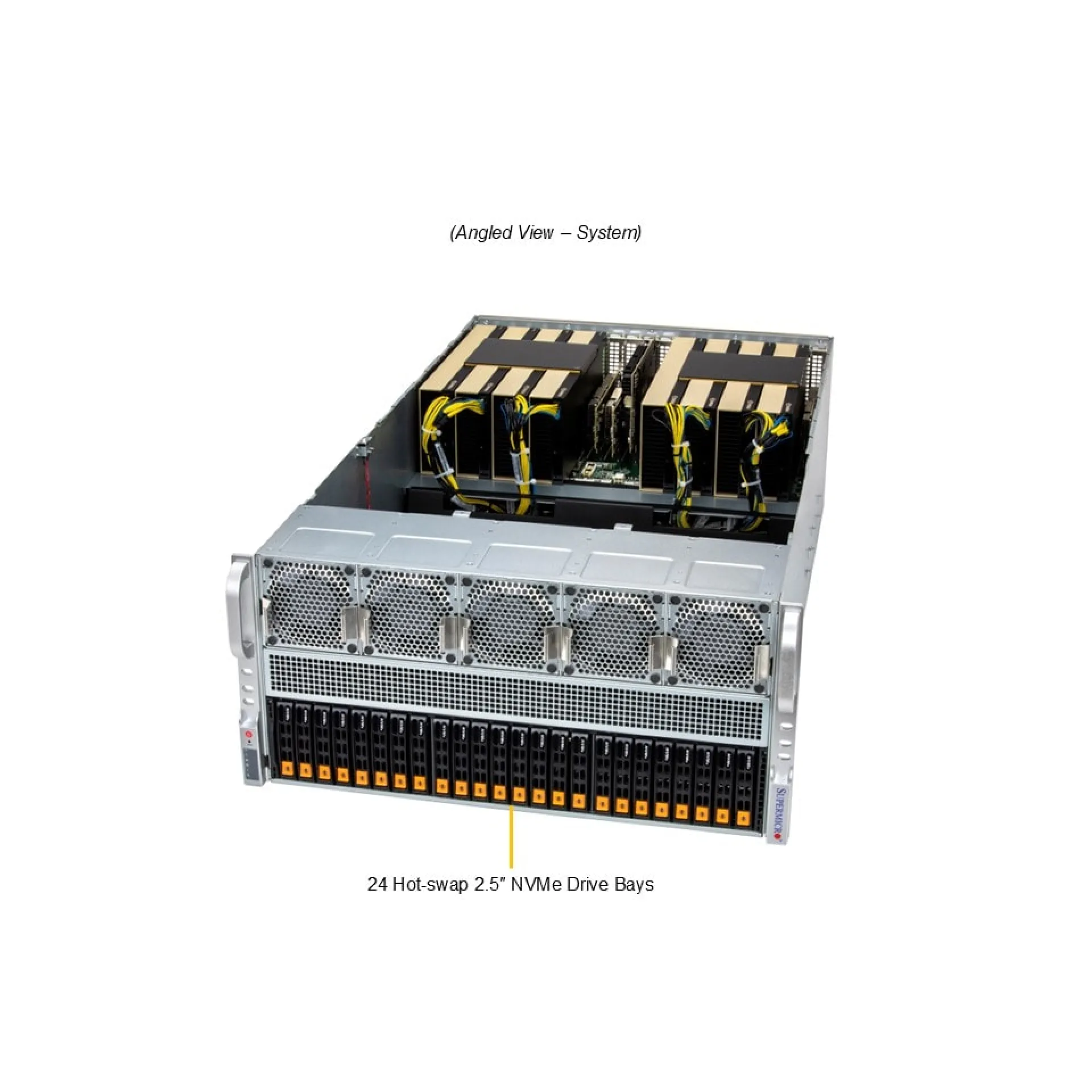 SYS-522GA-NRT Supermicro angle view Supermicro SYS-522GA-NRT angle view
