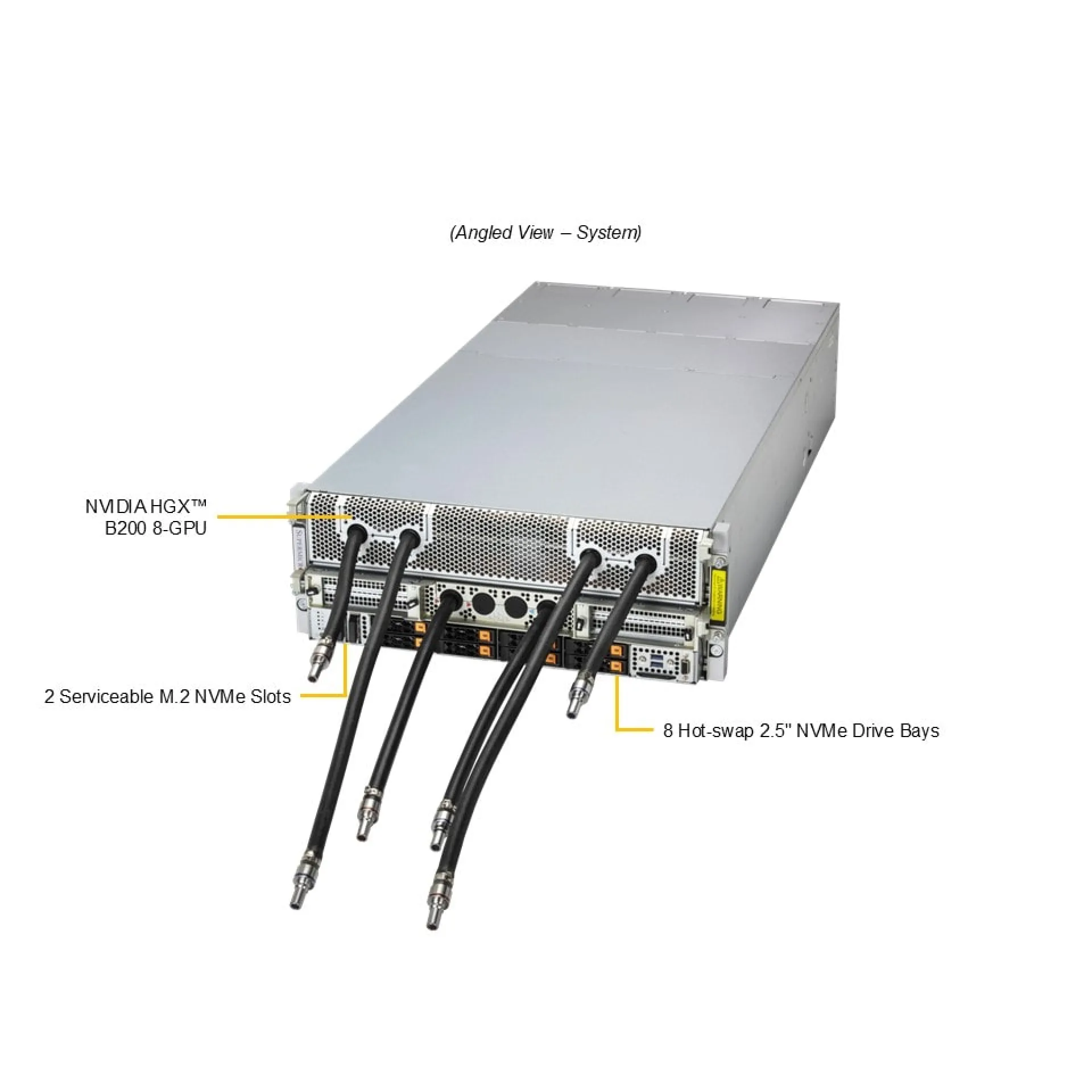 Supermicro SYS-422GA-NBRT-LCC angle view 