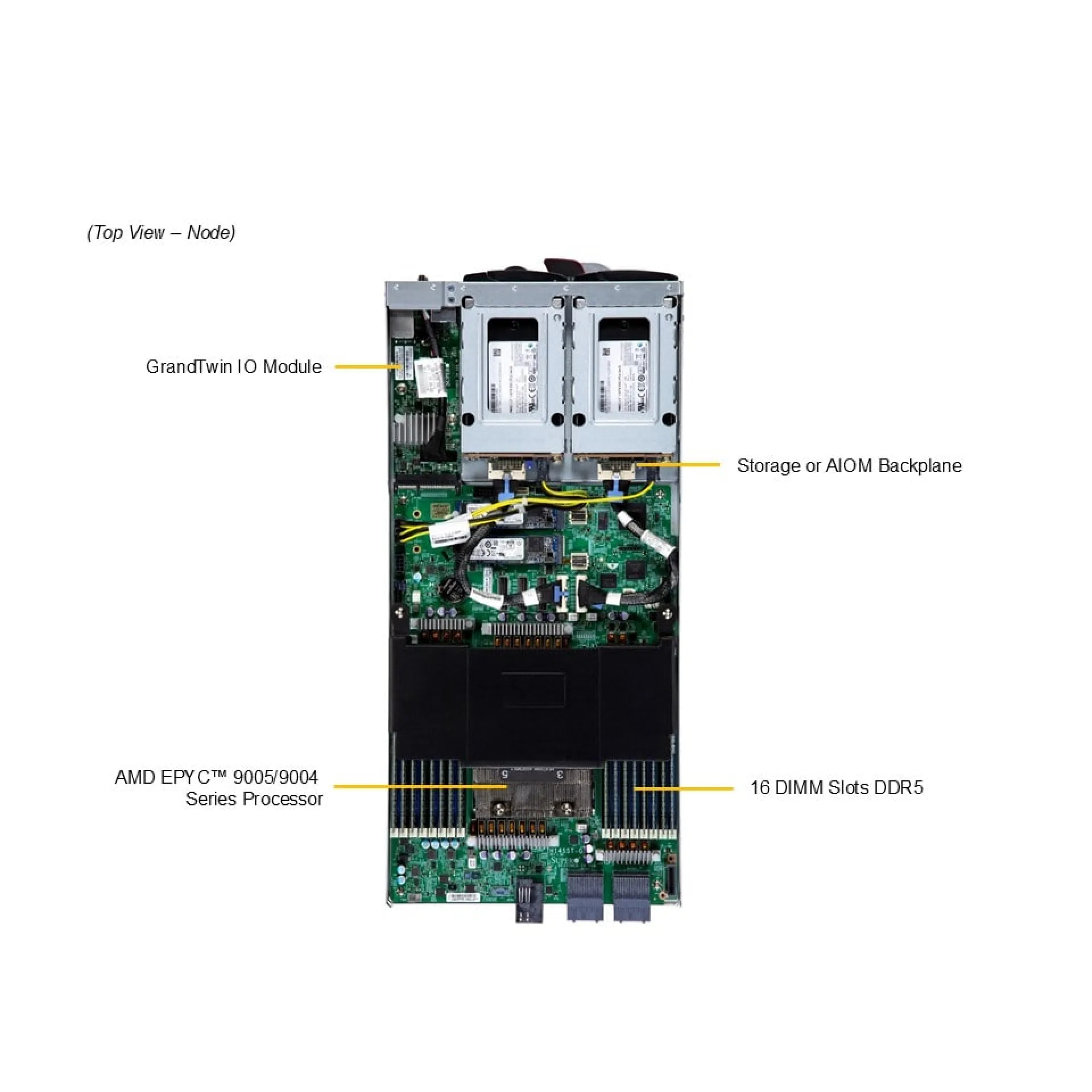 Supermicro AS-2116GT-HNTF top view 