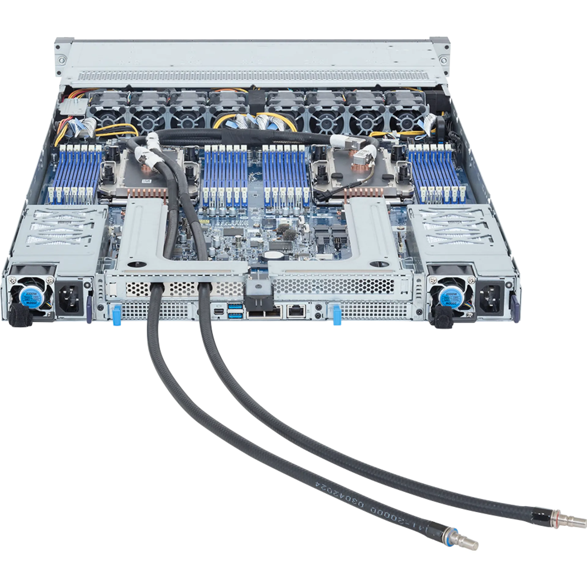 R184-A92-LAJ1 Gigabyte rear view Gigabyte R184-A92-LAJ1 rear view