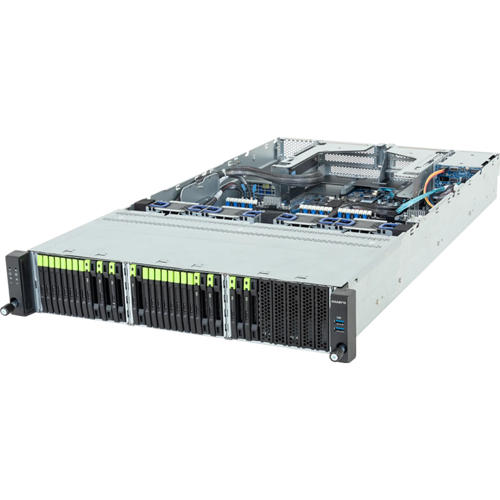 R284-S91-AAJ2 | Gigabyte Dual Xeon 6 SoC Xeon 6500 w/ P-cores Xeon 6700 w/ E-cores Xeon 6700 w/ P-cores 2U Rack Server R284-S91-AAJ2 | Gigabyte Dual Xeon 6 SoC Xeon 6500 w/ P-cores Xeon 6700 w/ E-cores Xeon 6700 w/ P-cores 2U Rack Server