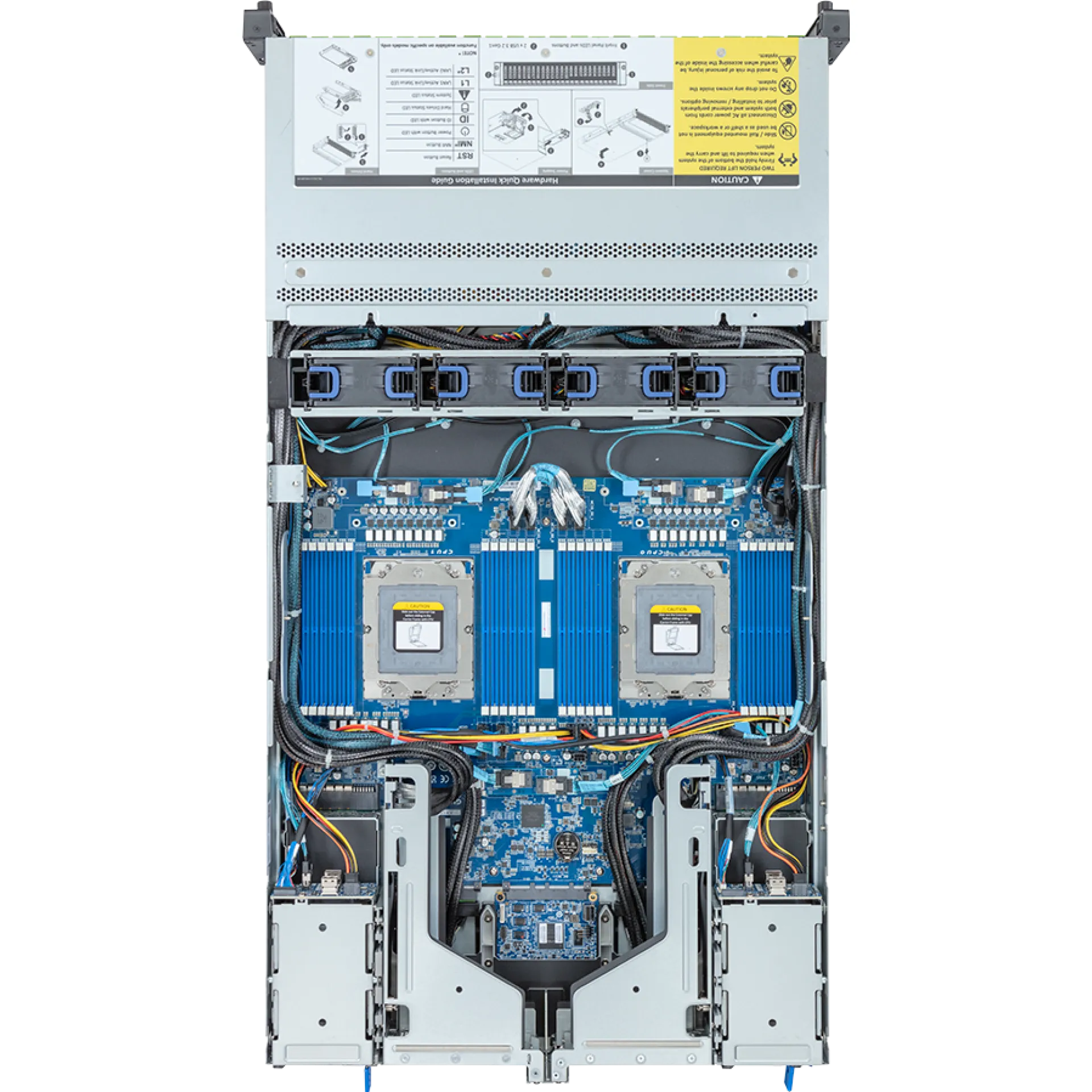 R283-Z92-AAJ1 Gigabyte top view Gigabyte R283-Z92-AAJ1 top view