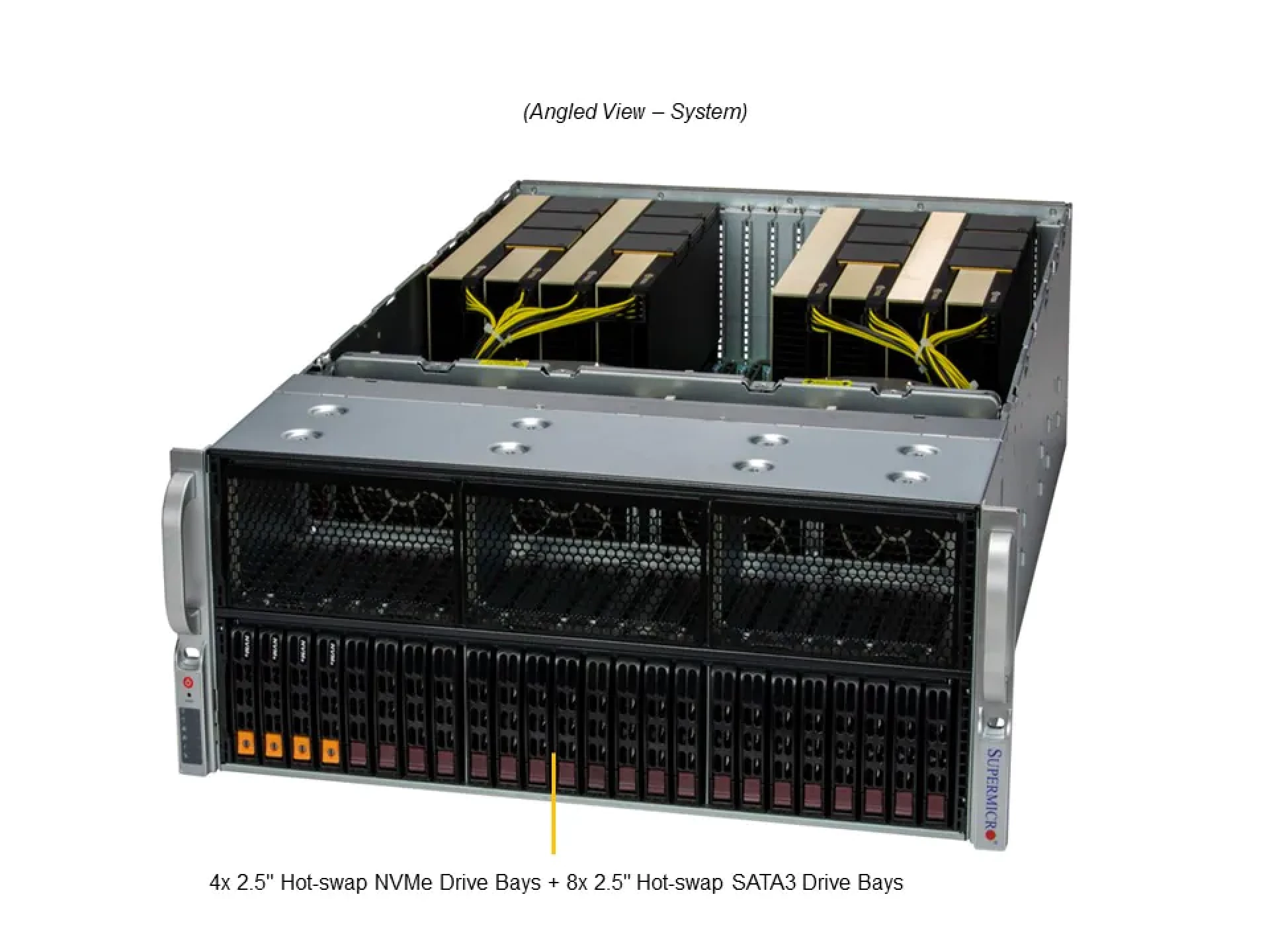 Supermicro SYS-421GE-TNRT3 angle view 