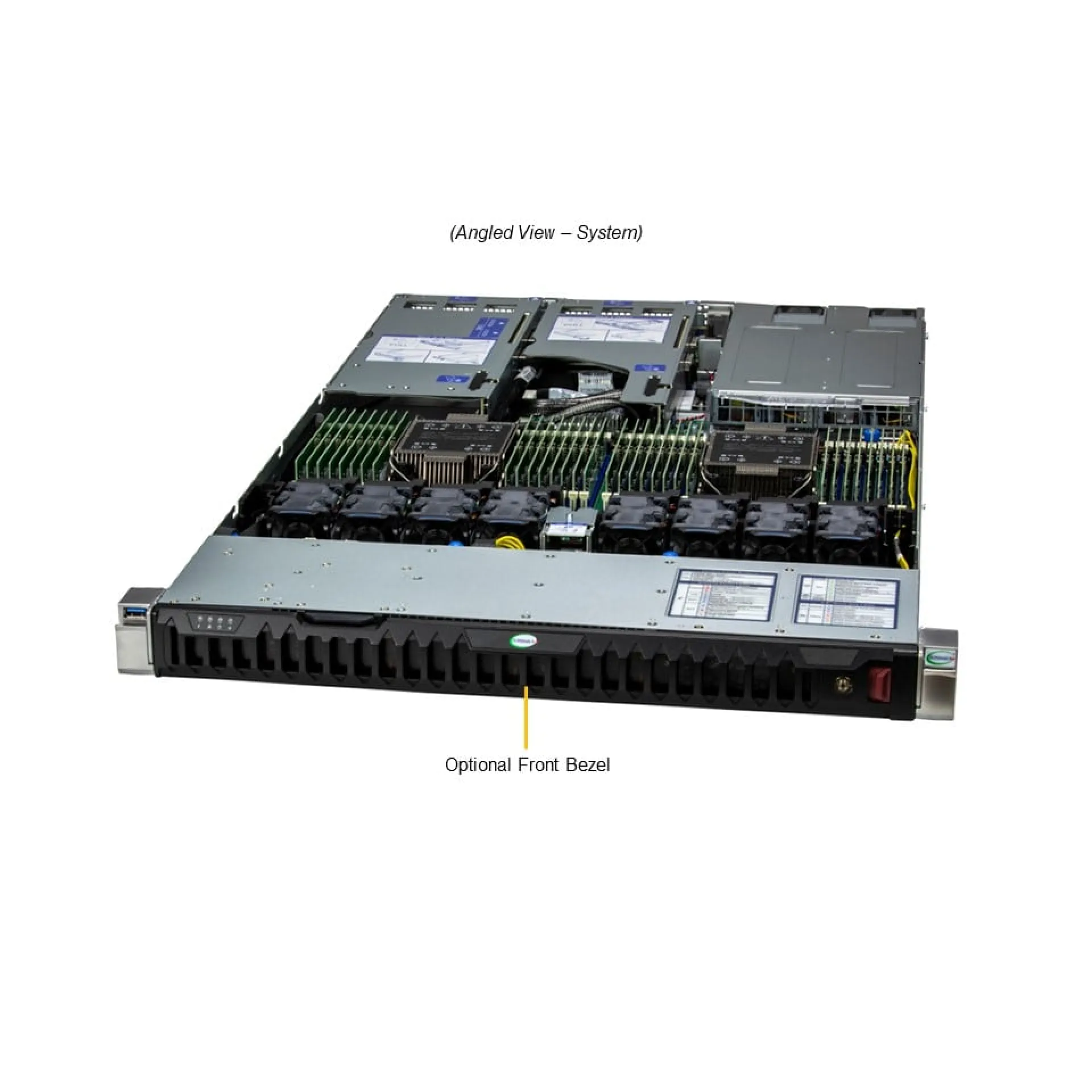 SYS-121H-TNR-02-G1 Supermicro angle view Supermicro SYS-121H-TNR-02-G1 angle view