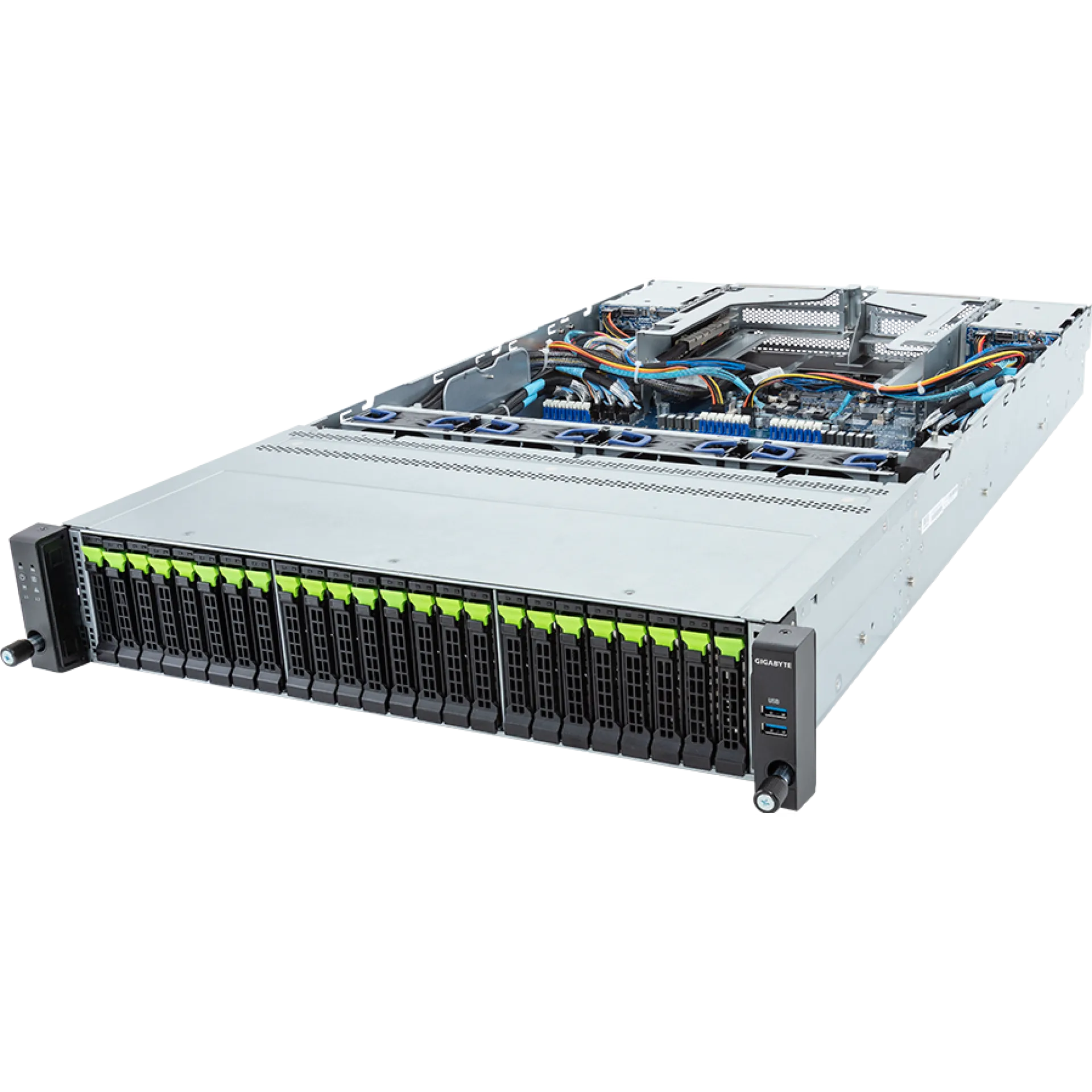 R283-Z96-AAE1 Gigabyte angle view Gigabyte R283-Z96-AAE1 angle view