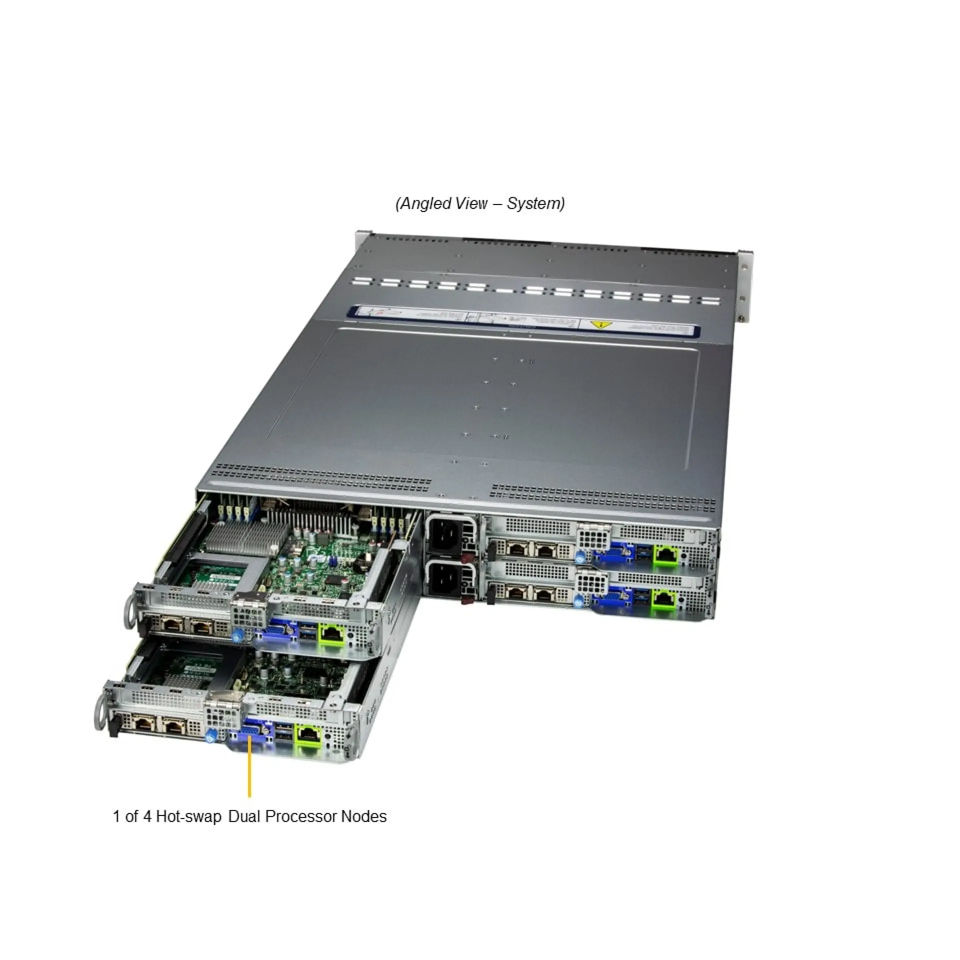 SYS-621BT-HNC8R Supermicro angle view Supermicro SYS-621BT-HNC8R angle view