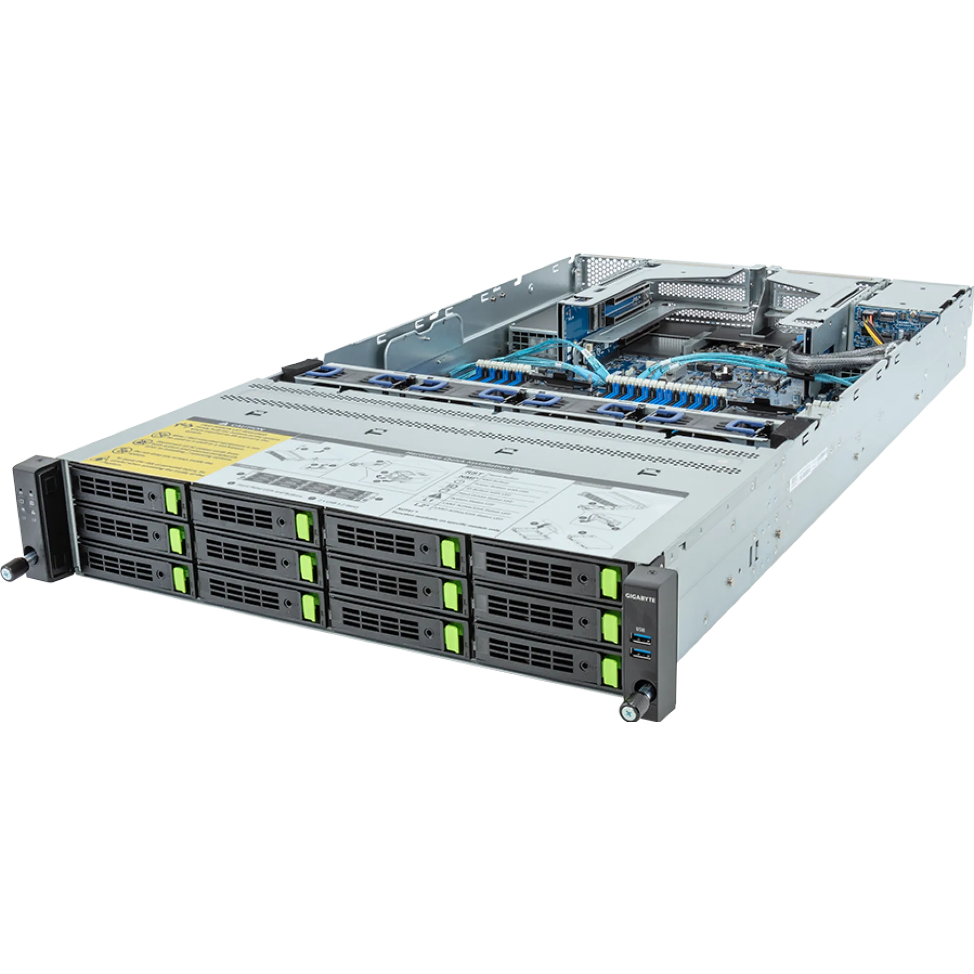 R283-S96-AAE1 Gigabyte angle view Gigabyte R283-S96-AAE1 angle view