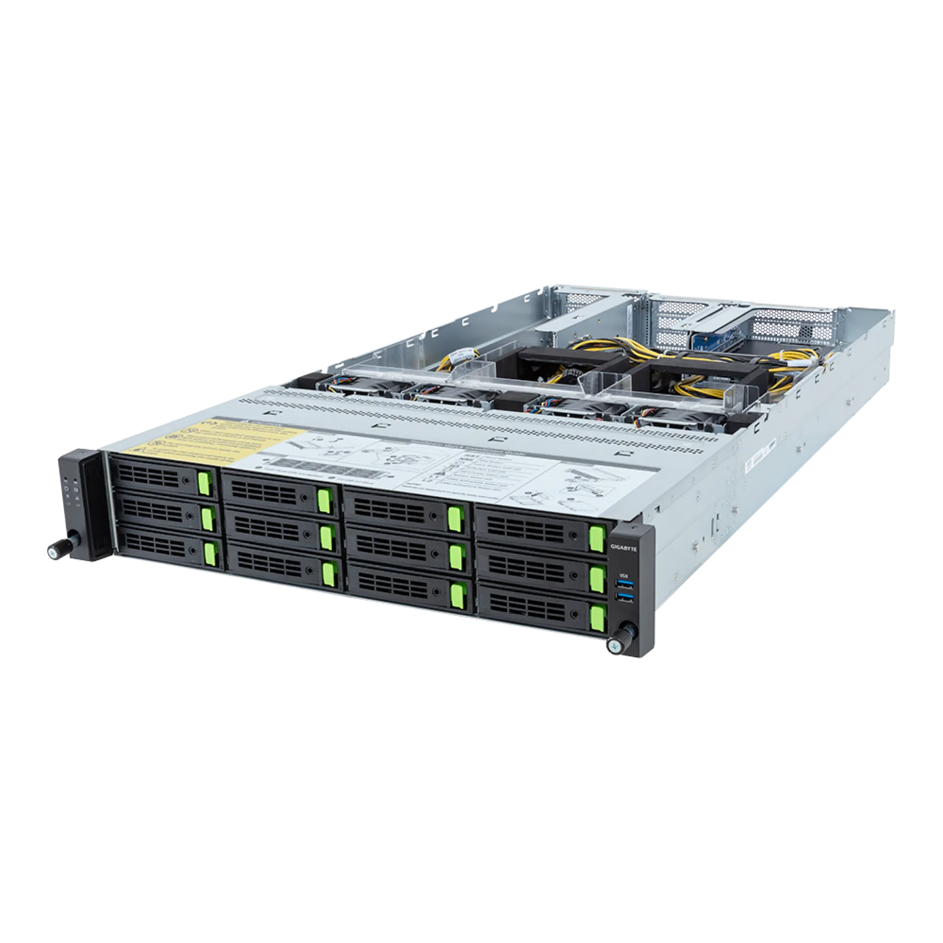 R283-SF0-AAL1 Gigabyte angle view Gigabyte R283-SF0-AAL1 angle view