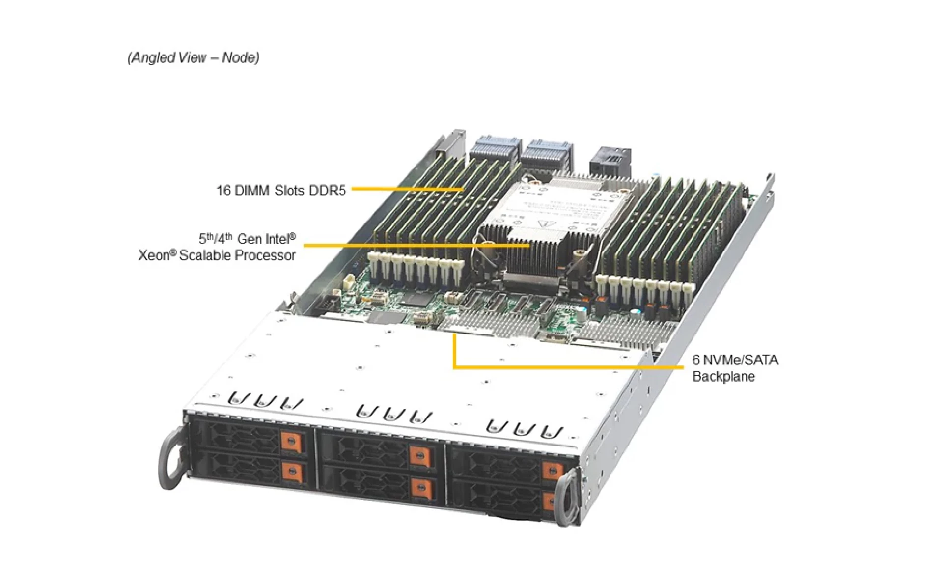 SYS-211GT-HNTR Supermicro angle view Supermicro SYS-211GT-HNTR angle view