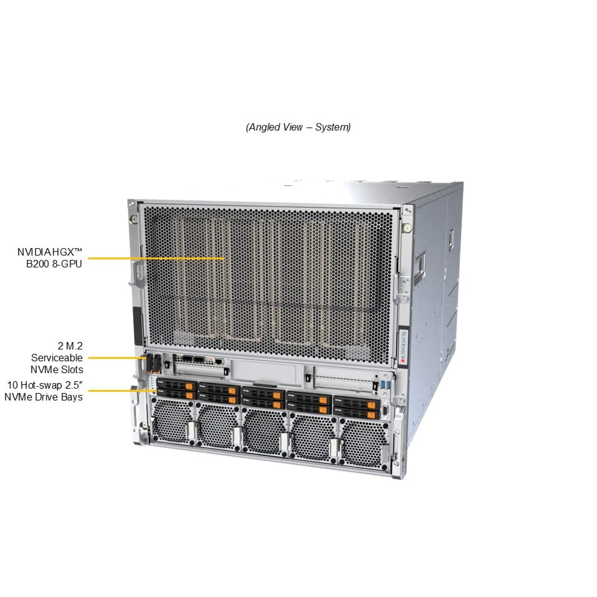 SYS-A22GA-NBRT Supermicro angle view Supermicro SYS-A22GA-NBRT angle view