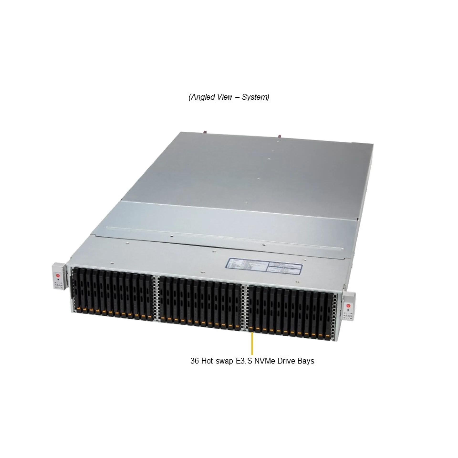 SSG-229J-5BE36JBF Supermicro angle view Supermicro SSG-229J-5BE36JBF angle view