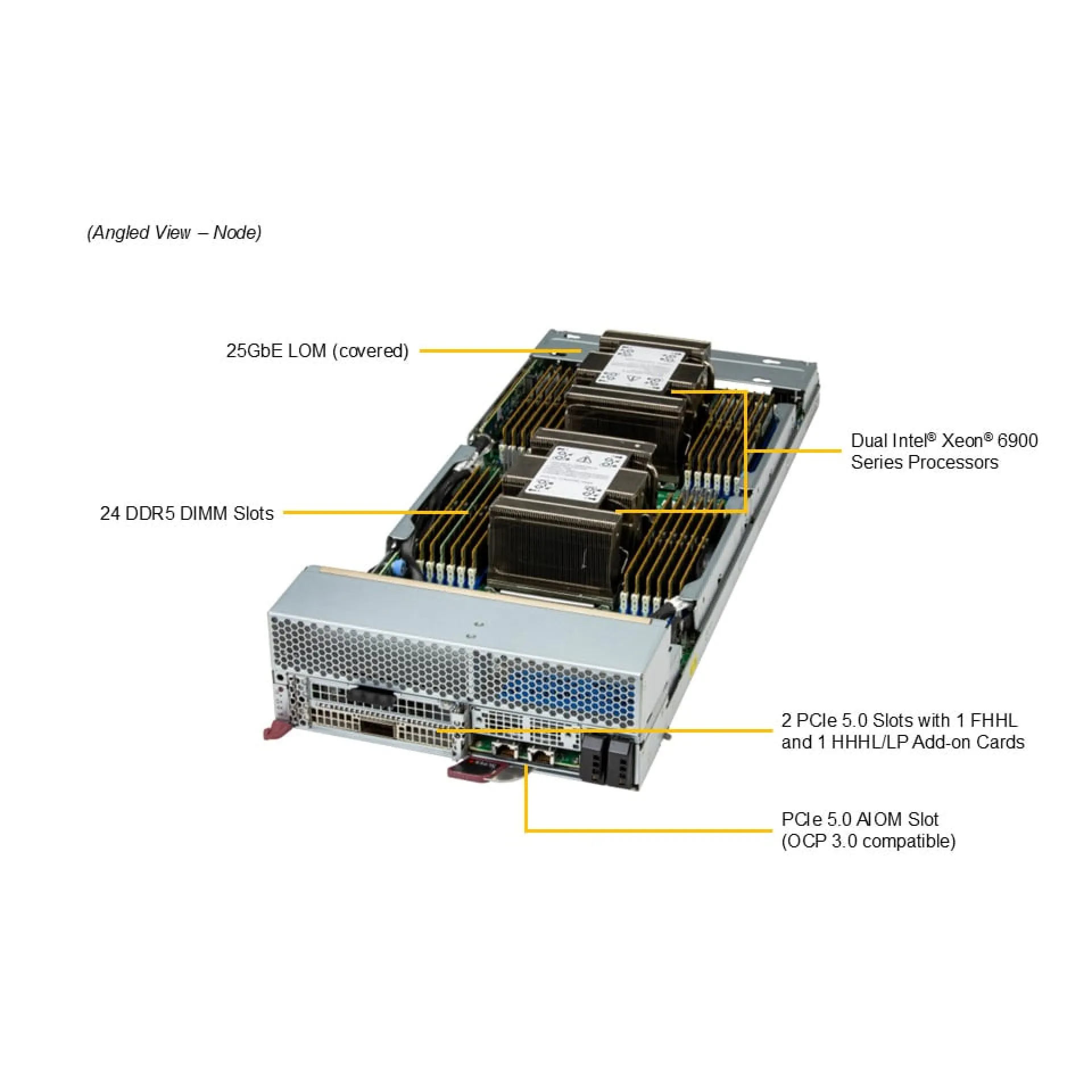 SBI-622BA-5NE12 | Supermicro Dual Xeon 6+ Xeon 6900 6U Blade Server