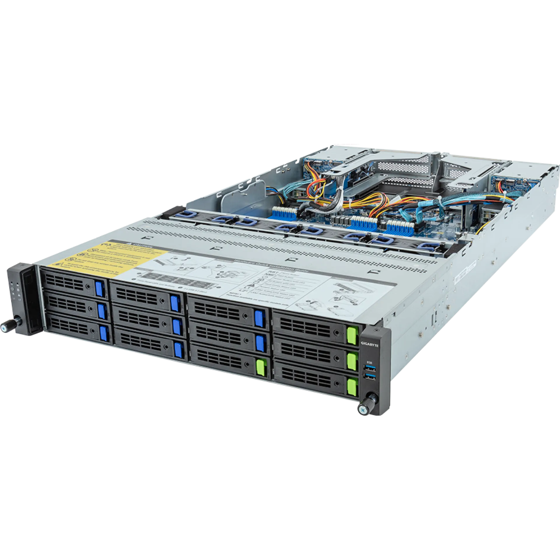 R283-Z93-AAL1 Gigabyte angle view Gigabyte R283-Z93-AAL1 angle view