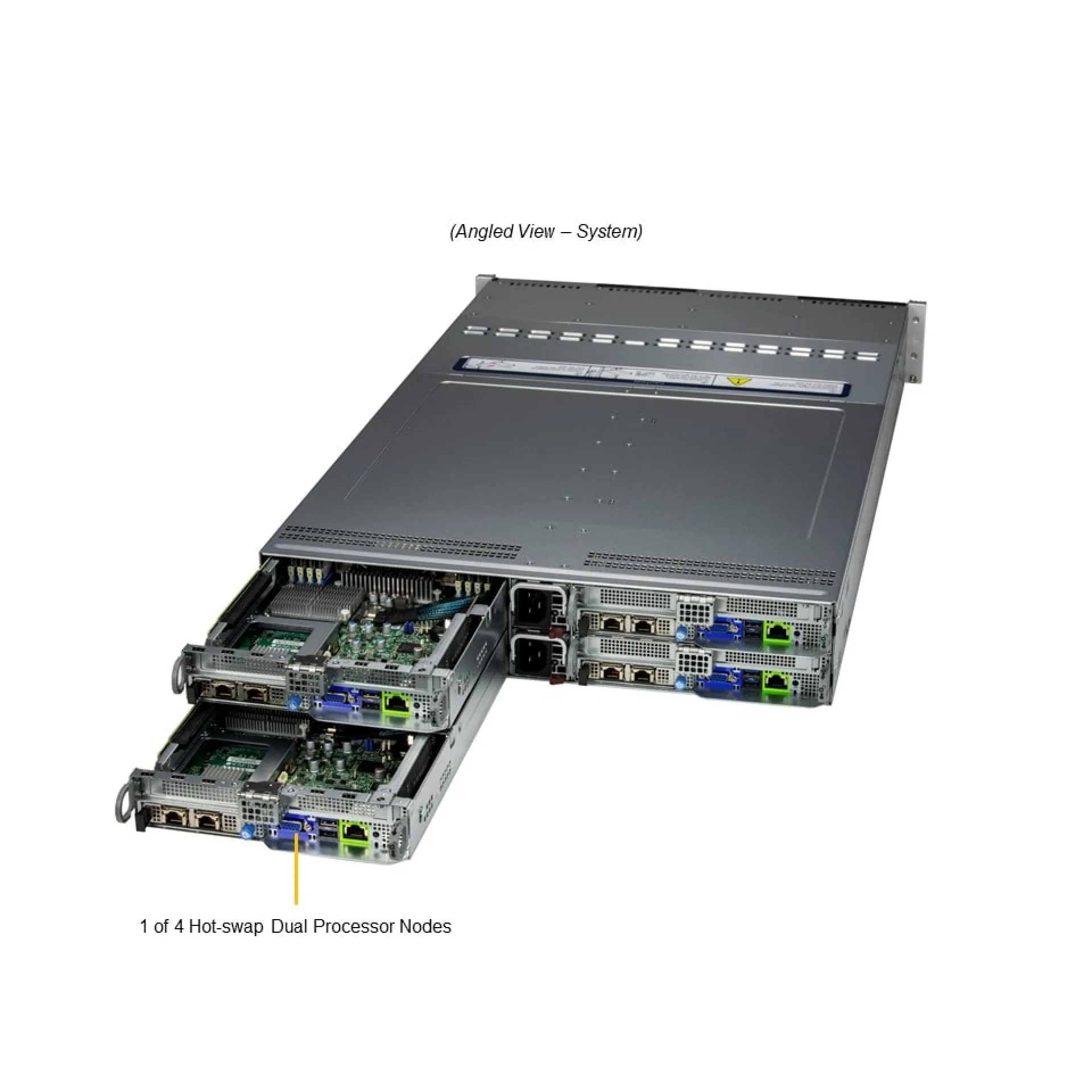 SYS-621BT-HNTR Supermicro angle view Supermicro SYS-621BT-HNTR angle view