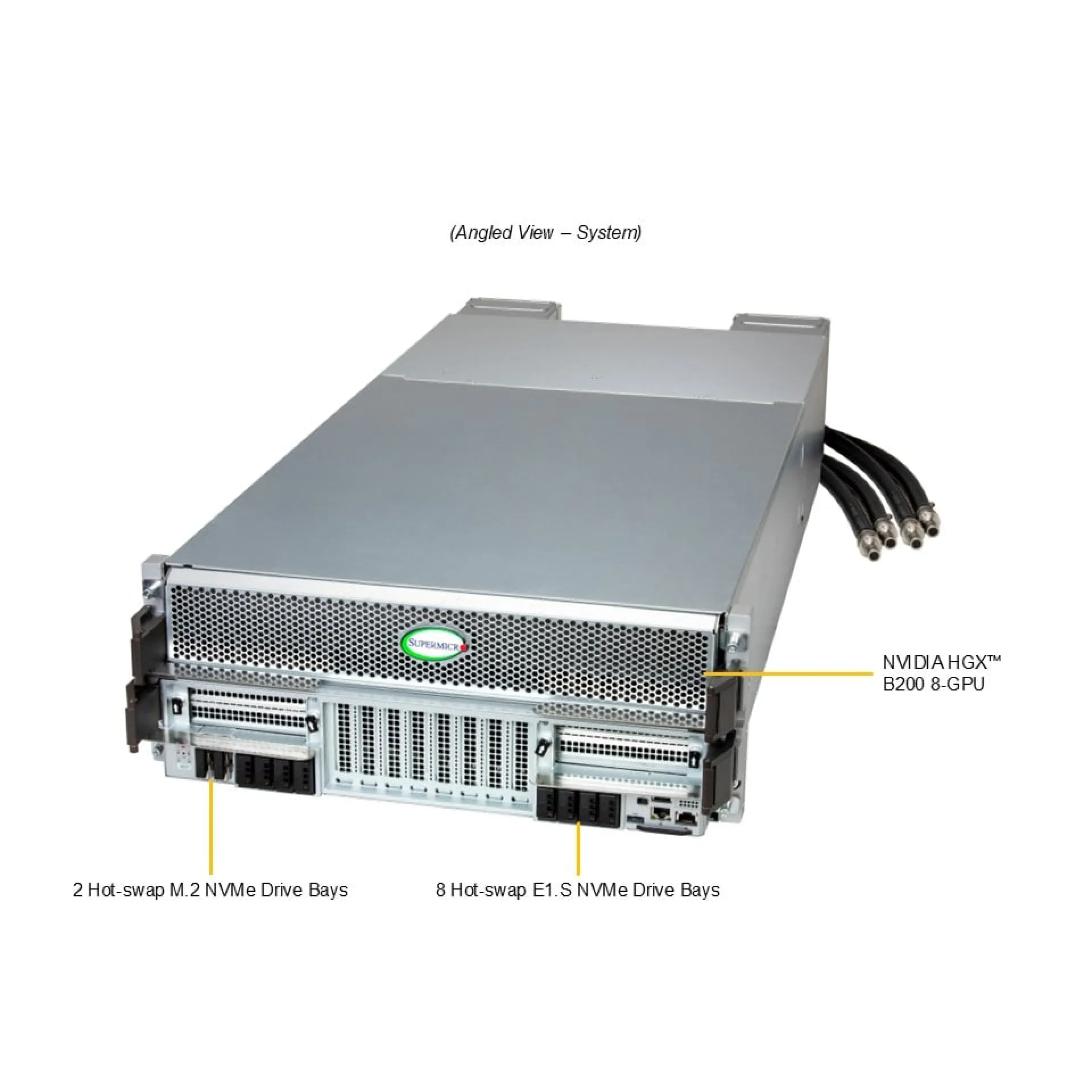 Supermicro SYS-422GS-NBRT-LCC angle view