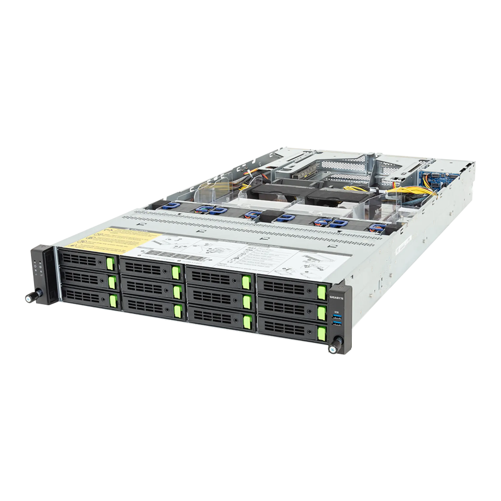 Gigabyte R284-A93-AAS1 angle view 
