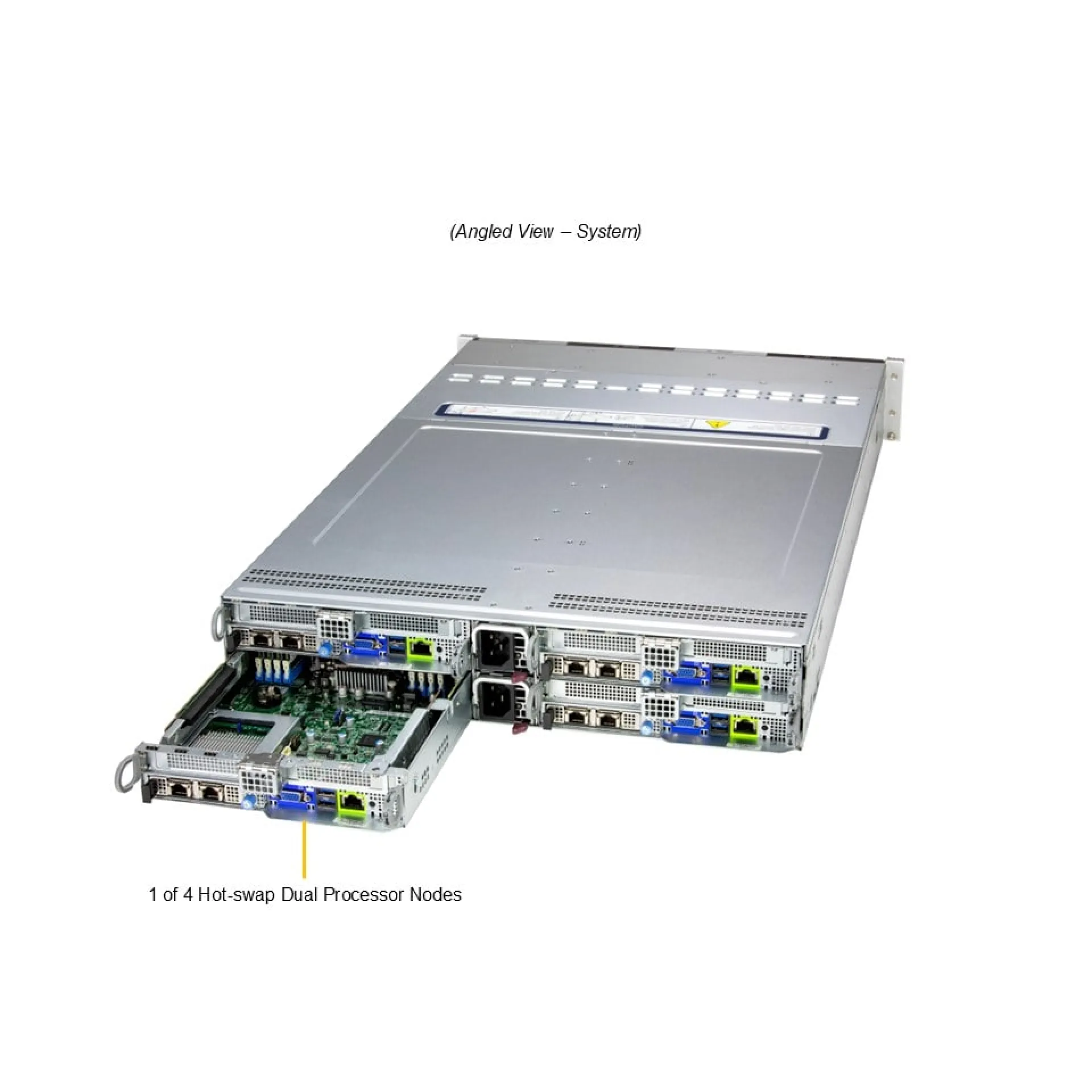 SYS-622BT-HNC8R Supermicro angle view Supermicro SYS-622BT-HNC8R angle view