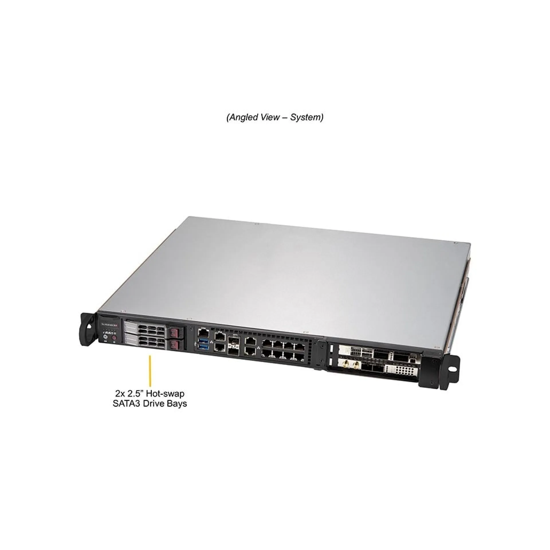 Supermicro SYS-1019D-FHN13TP angle view
