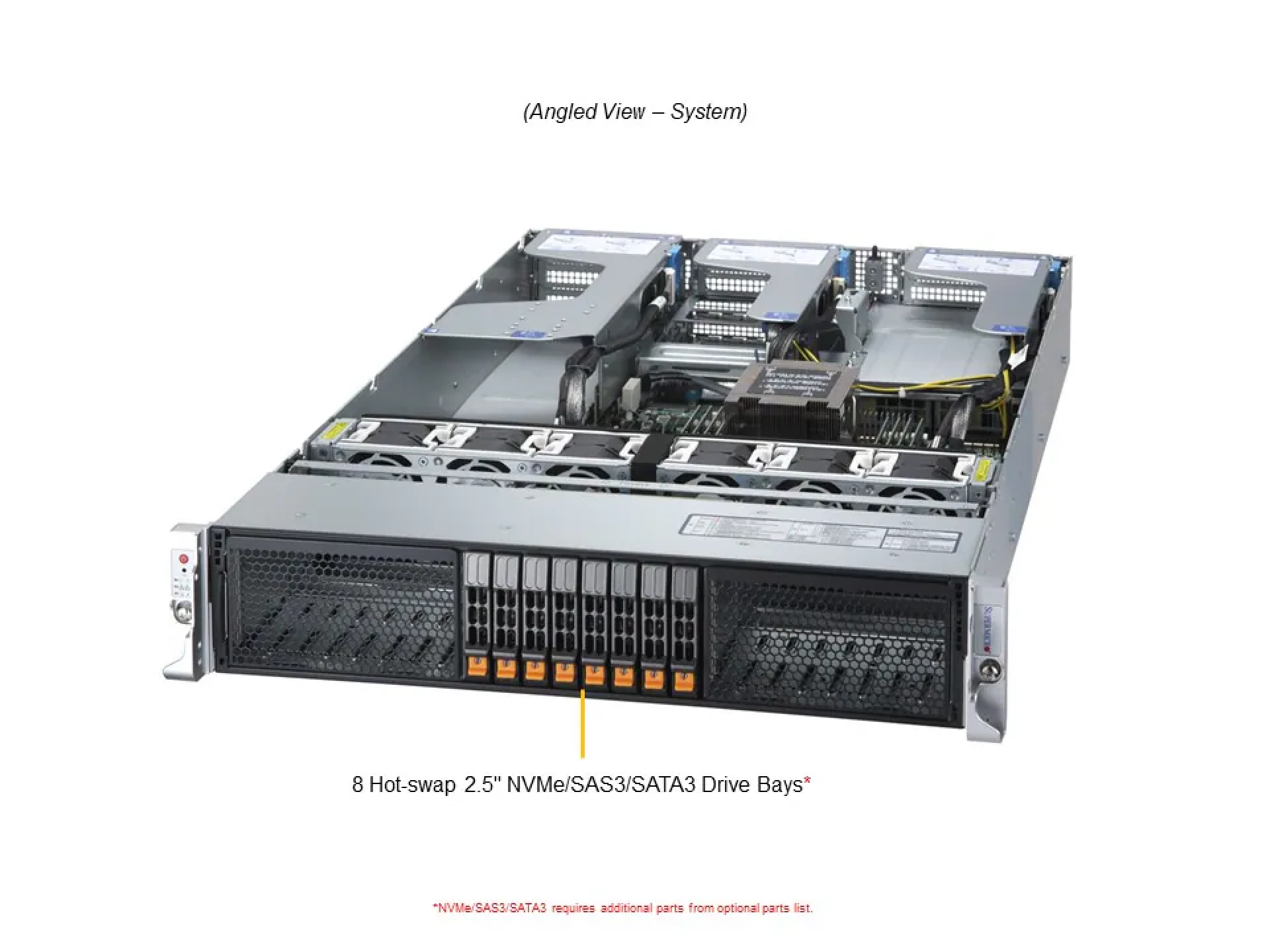 AS-2115HV-TNRT Supermicro angle view Supermicro AS-2115HV-TNRT angle view