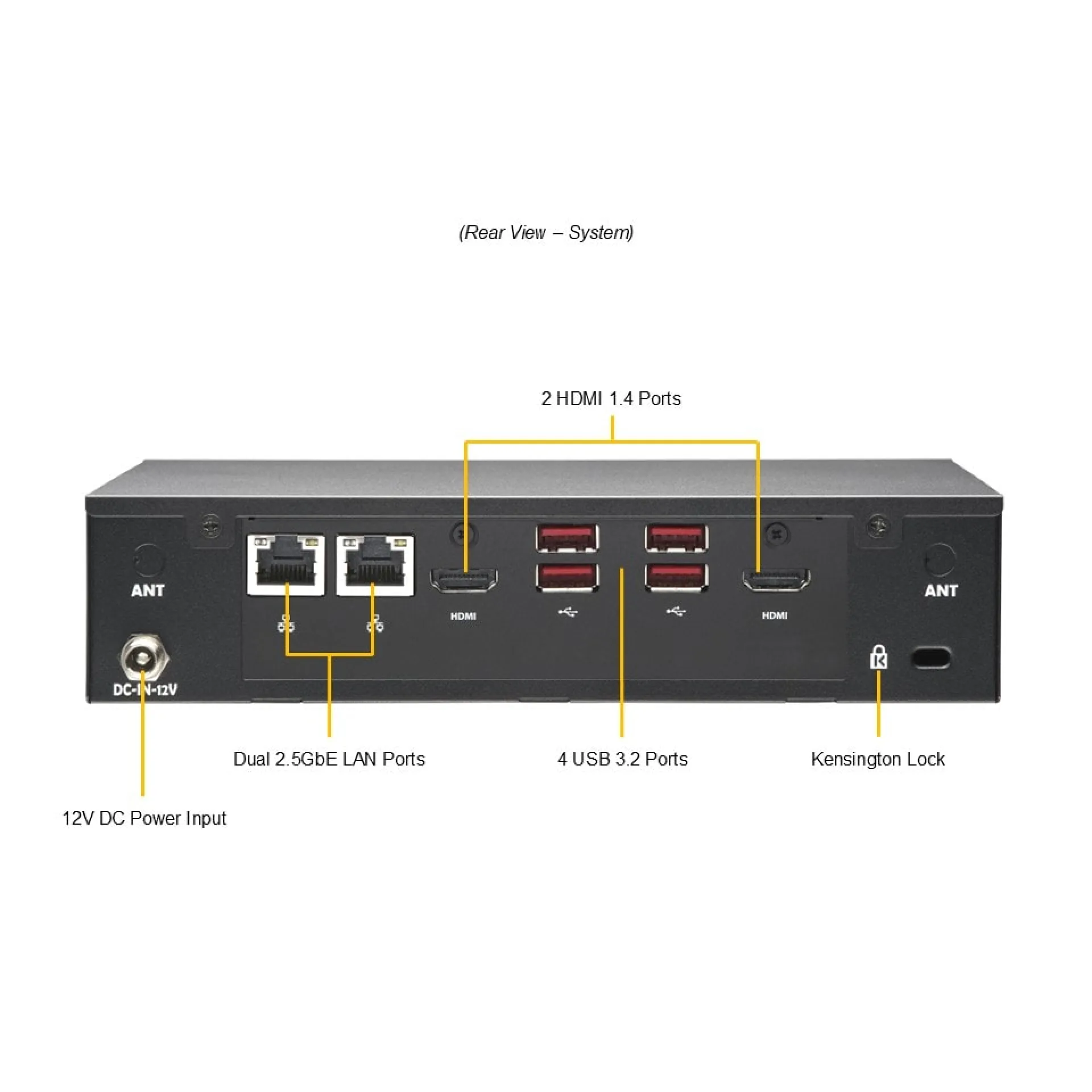 Supermicro SYS-E102-14AM-L rear view 