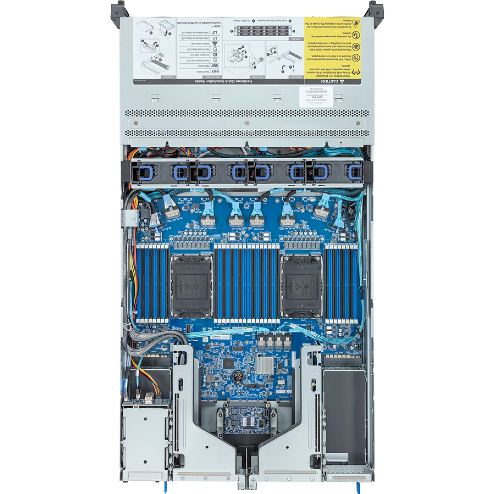 R283-S96-AAE1 Gigabyte top view Gigabyte R283-S96-AAE1 top view