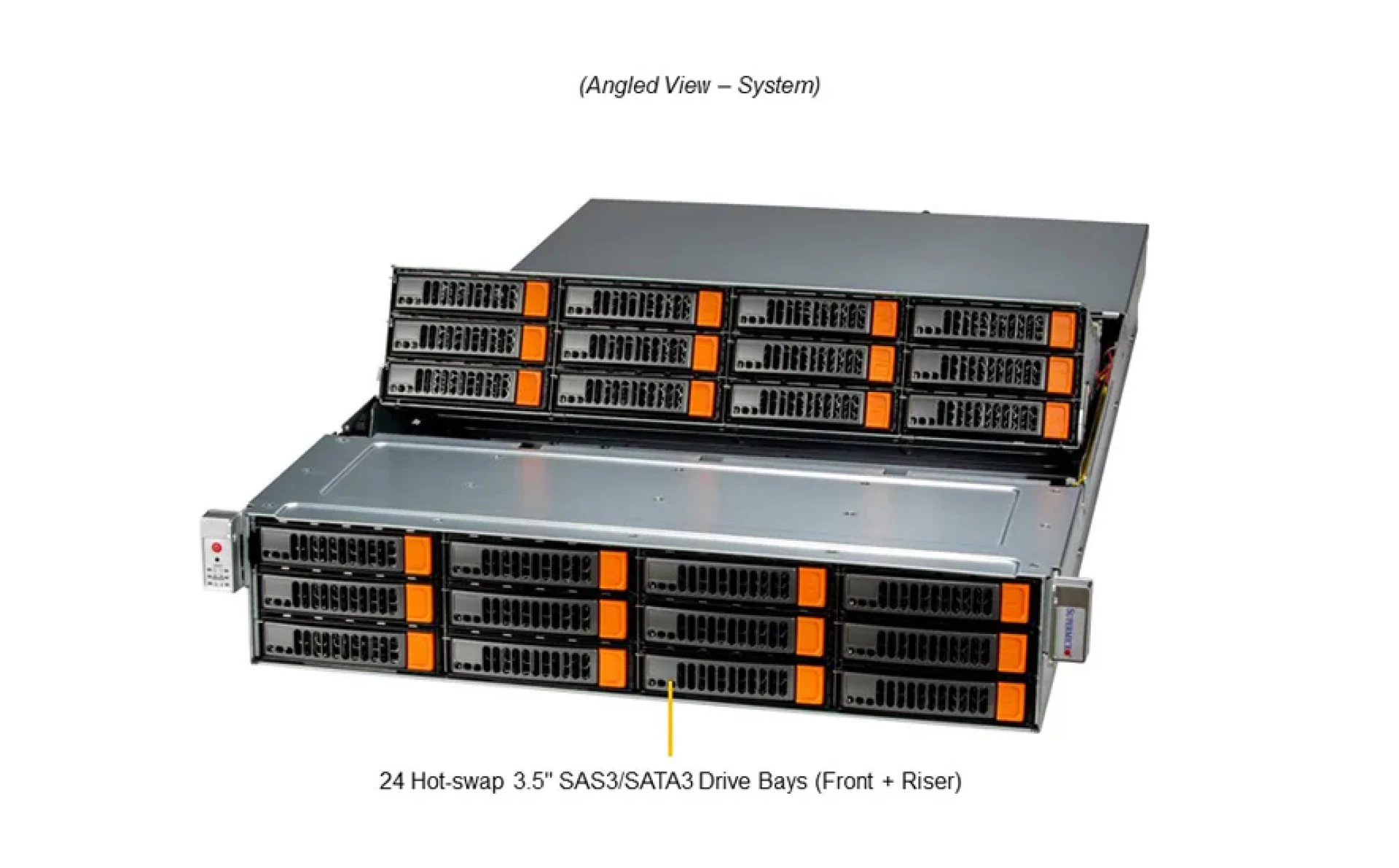 SSG-521E-E1CR24H Supermicro angle view Supermicro SSG-521E-E1CR24H angle view