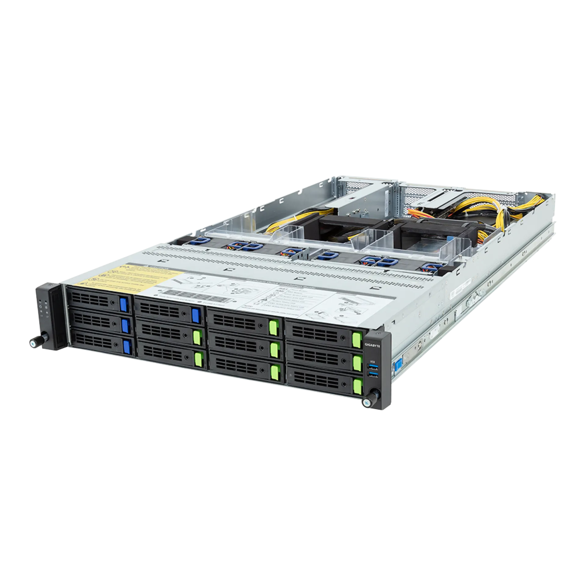 R283-ZF0-AAL1 Gigabyte angle view Gigabyte R283-ZF0-AAL1 angle view