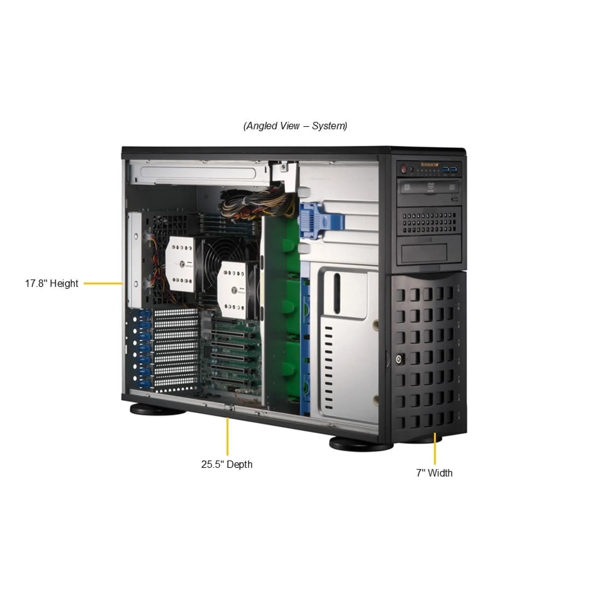 SYS-741A-T | Supermicro Dual Xeon Scalable 4th Gen Xeon Scalable 5th Gen 4U Rack Server