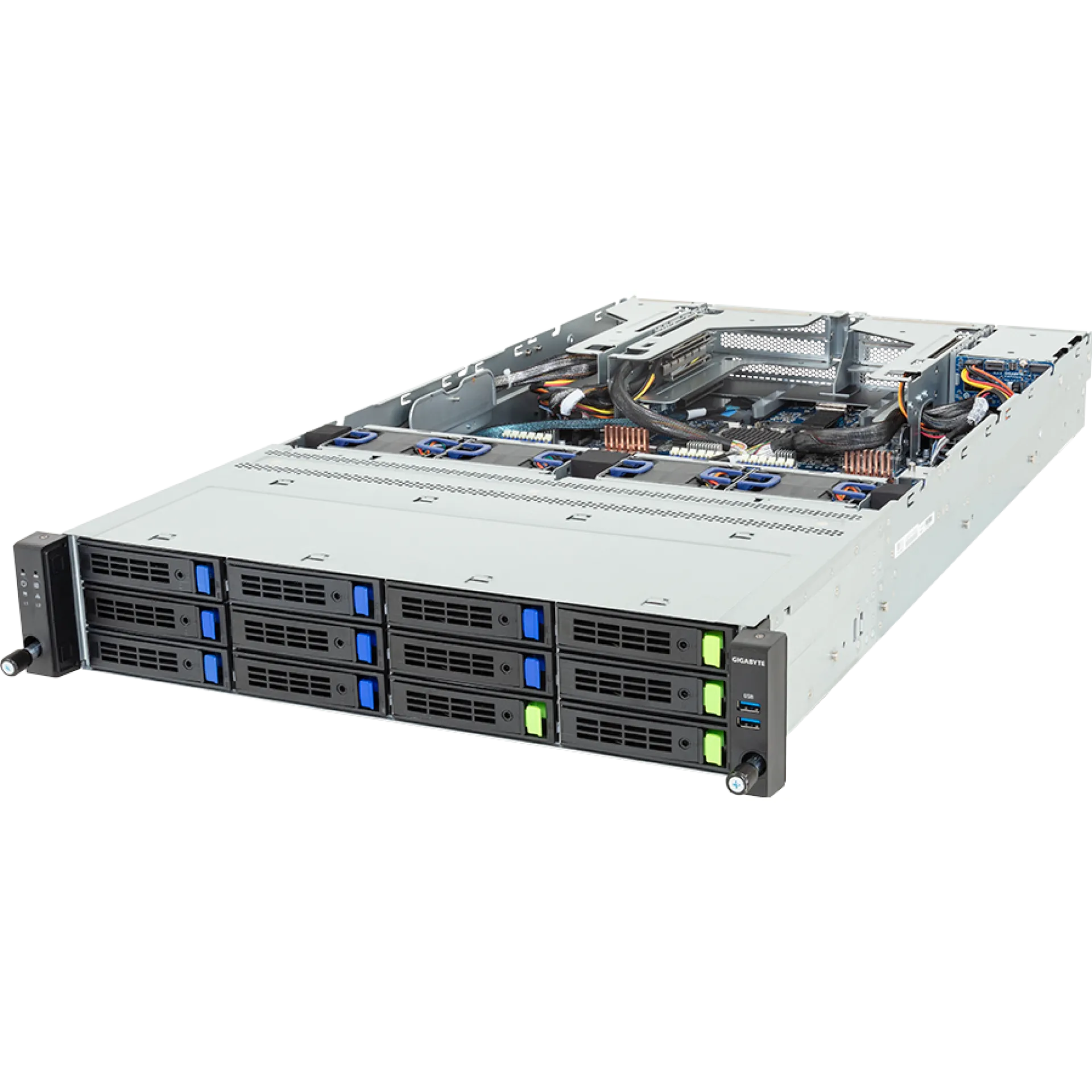 R284-A94-AAL1 Gigabyte angle view Gigabyte R284-A94-AAL1 angle view