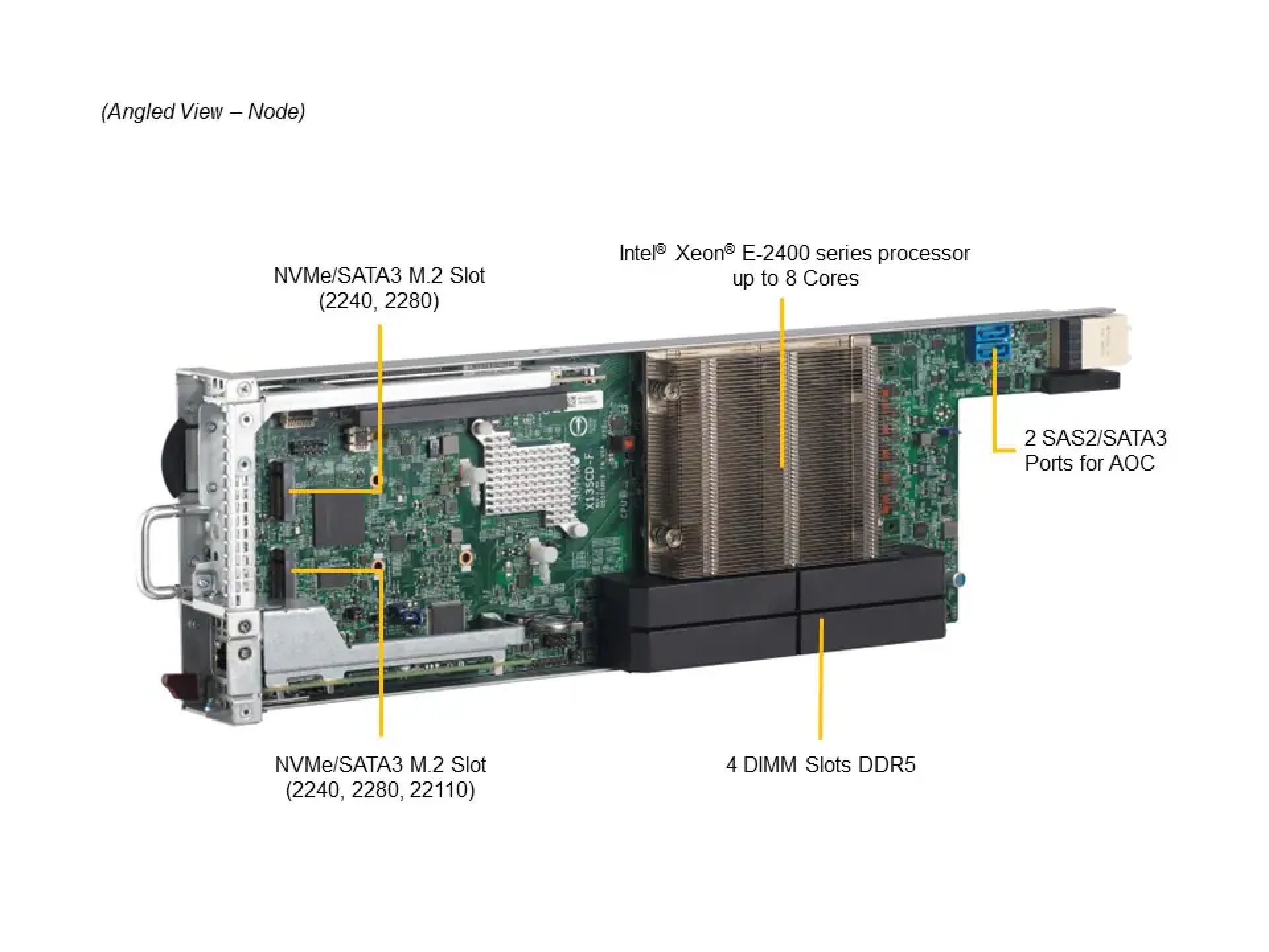 SYS-531MC-H8TNR Supermicro angle view Supermicro SYS-531MC-H8TNR angle view