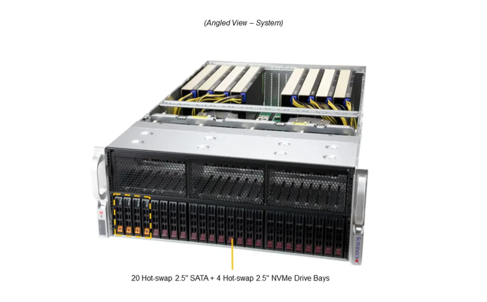 Supermicro AS-4125GS-TNRT angle view 