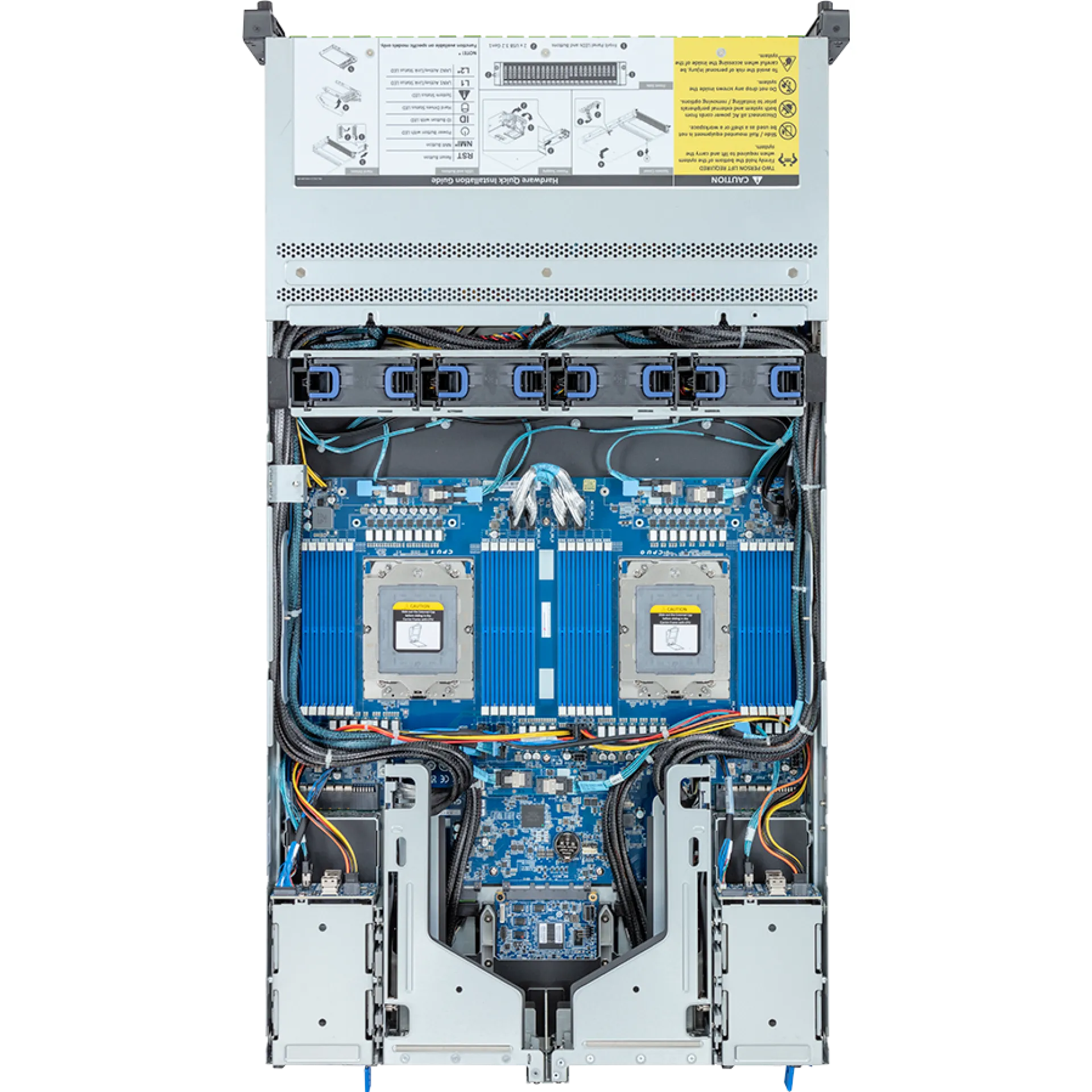 R283-Z92-AAE1 Gigabyte top view Gigabyte R283-Z92-AAE1 top view