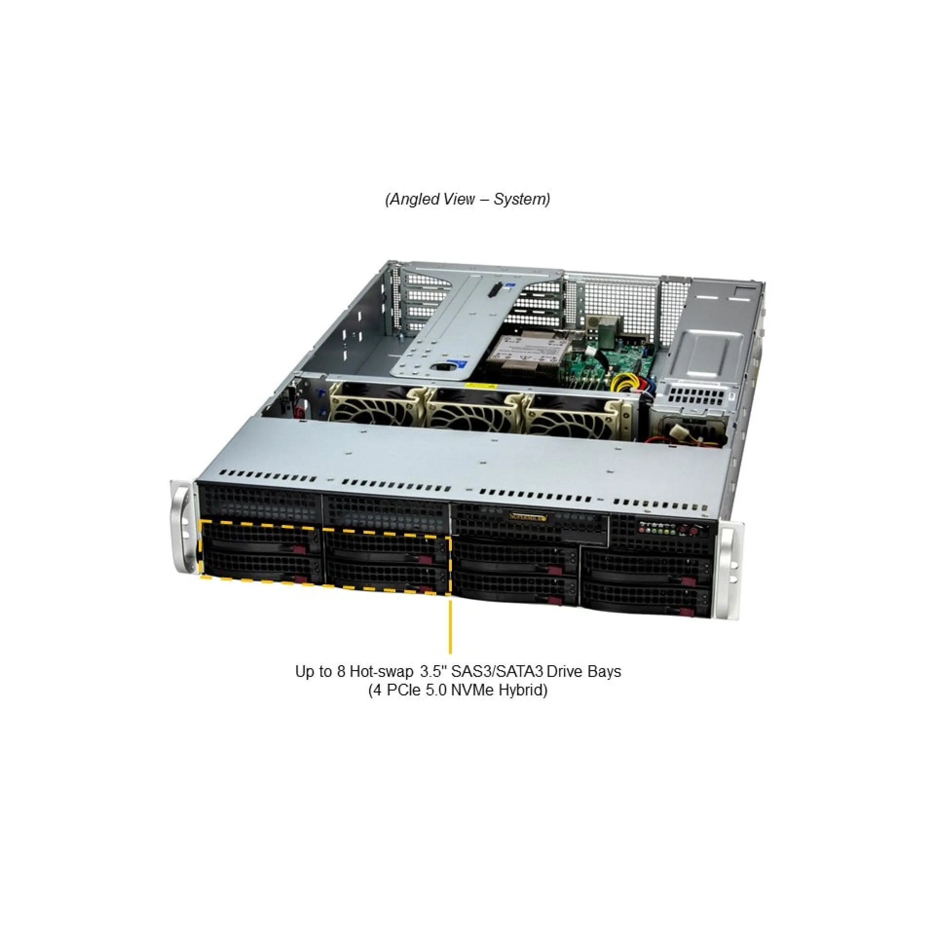 Supermicro SYS-522B-WR angle view 