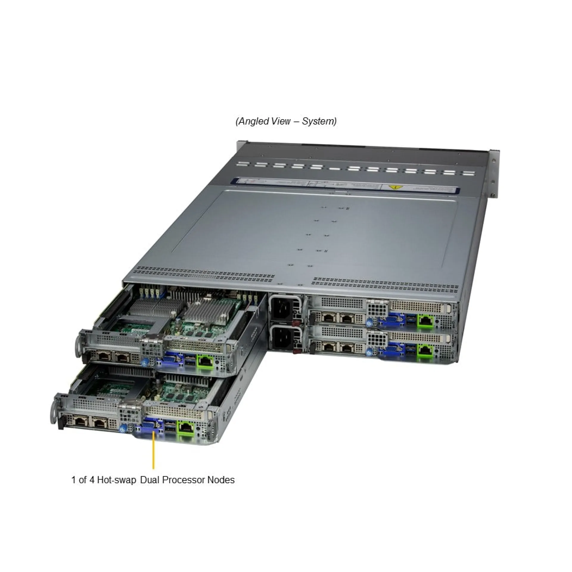 SYS-221BT-HNC9R Supermicro angle view Supermicro SYS-221BT-HNC9R angle view