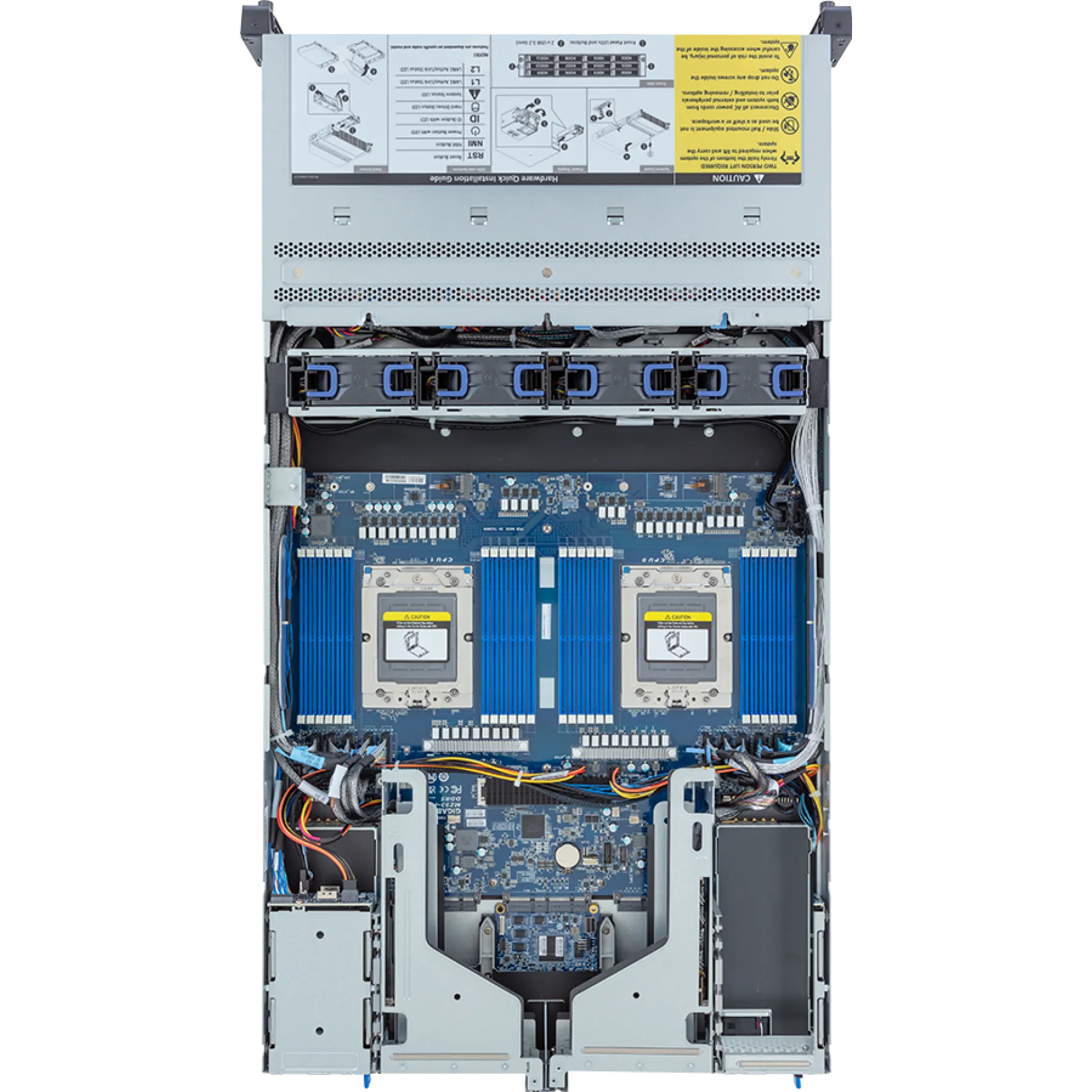 R283-Z94-AAD2 Gigabyte top view Gigabyte R283-Z94-AAD2 top view