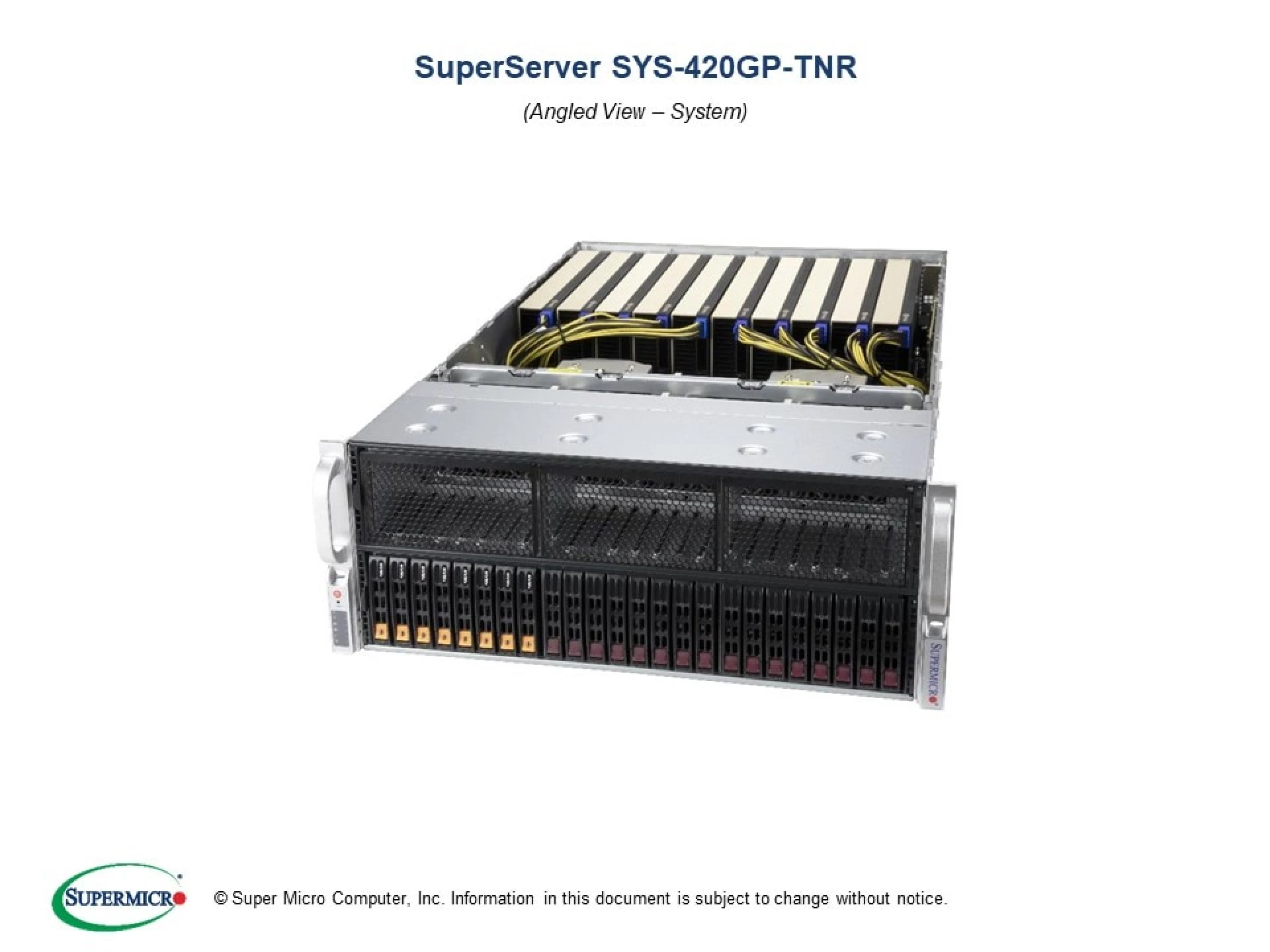 SYS-420GP-TNR Supermicro angle view Supermicro SYS-420GP-TNR angle view