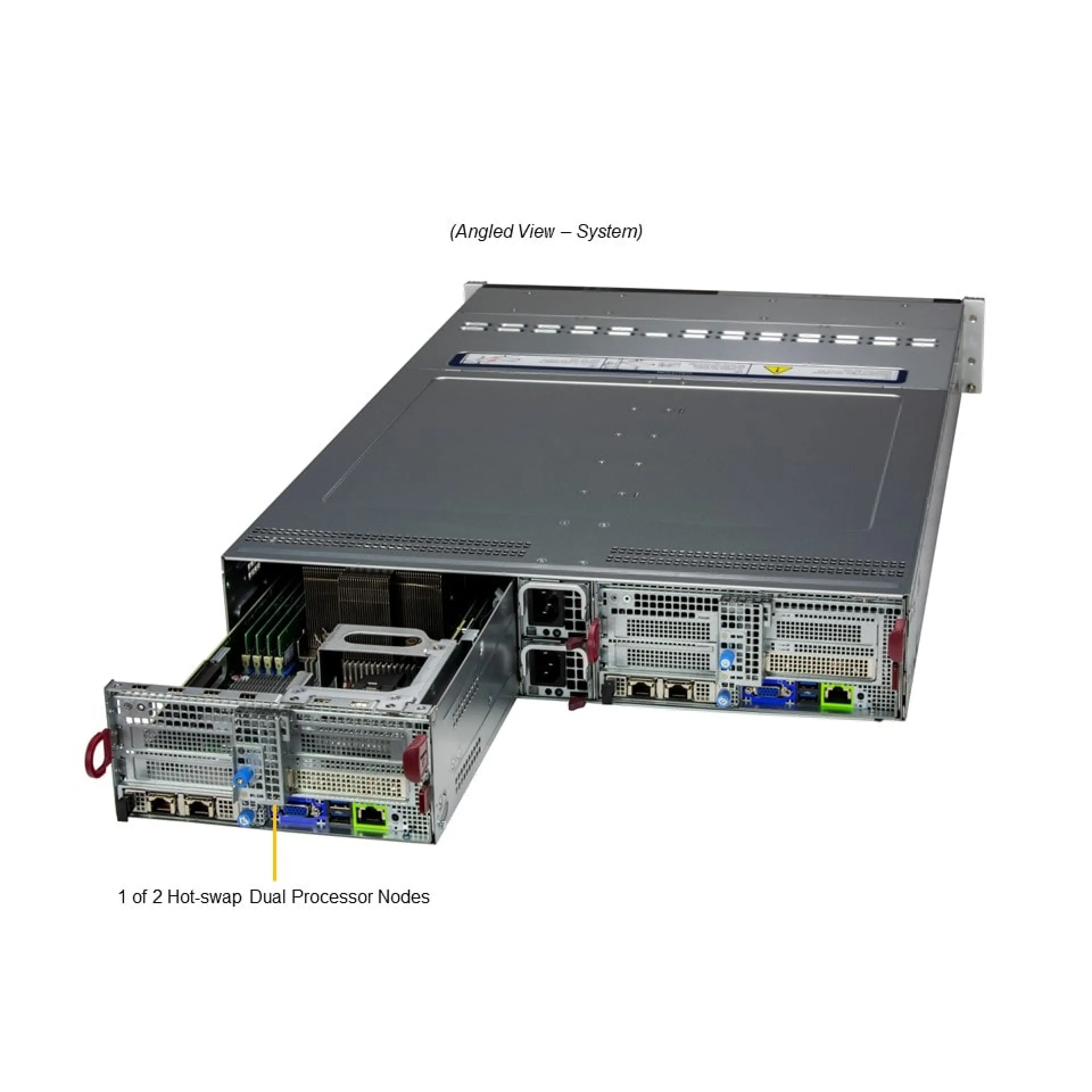 SYS-221BT-DNC8R Supermicro angle view Supermicro SYS-221BT-DNC8R angle view