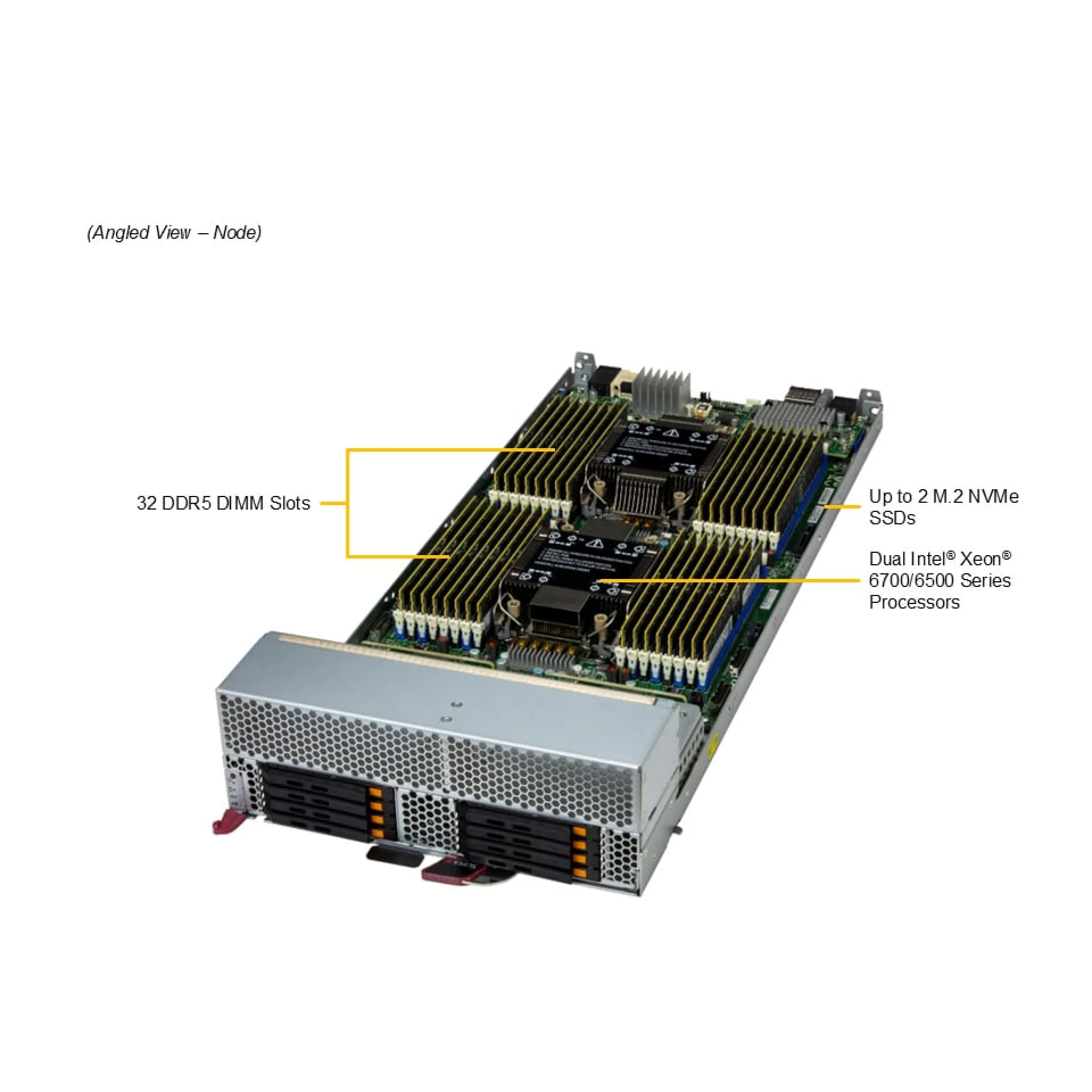 SBI-622B-5NE38 | Supermicro Dual Xeon 6700 Xeon 6500 6U Blade Server