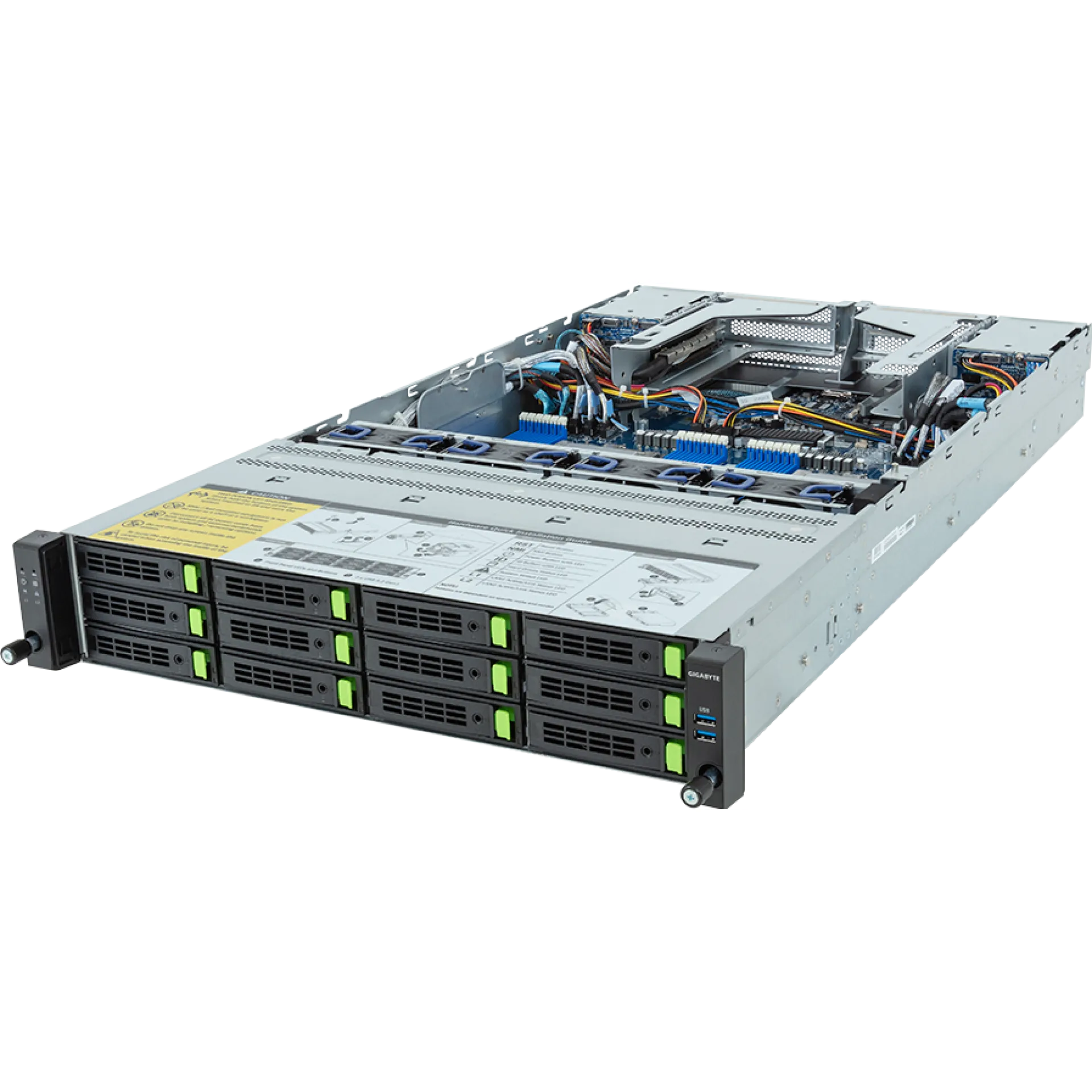 R283-Z94-AAD1 Gigabyte angle view Gigabyte R283-Z94-AAD1 angle view
